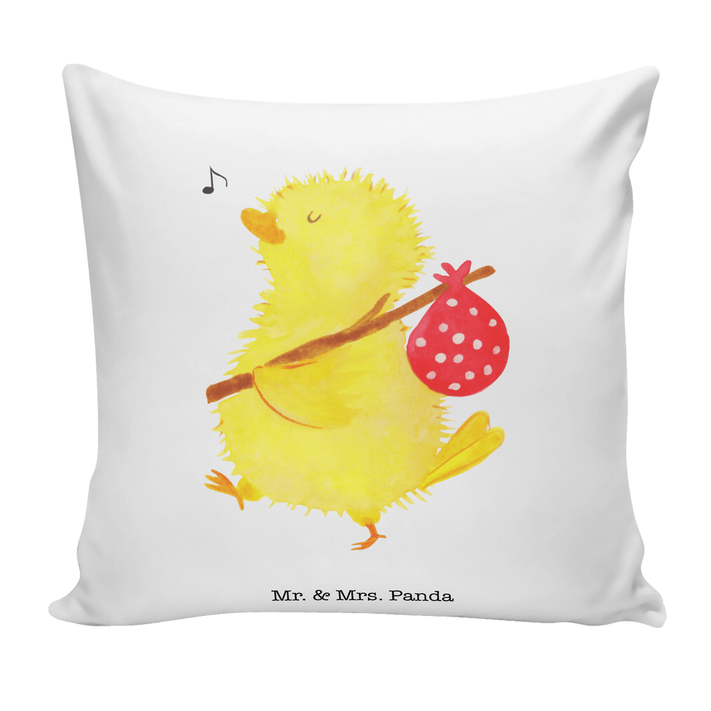 40x40 Kissen Küken Wanderer Kissenhülle, Kopfkissen, Sofakissen, Dekokissen, Motivkissen, Ostern, Osterhase, Ostergeschenke, Osternest, Osterdeko, Geschenk zu Ostern, Küken, Osterei, Ostereier, Ei, Frühlingsgefühle, Freude, Grüße, liebe Grüße, Frohe Ostern, Ostergrüße, Flausen, Wunder, Reisen, Weltenbummler, Zeit, Zeitmanagement, Backpacker