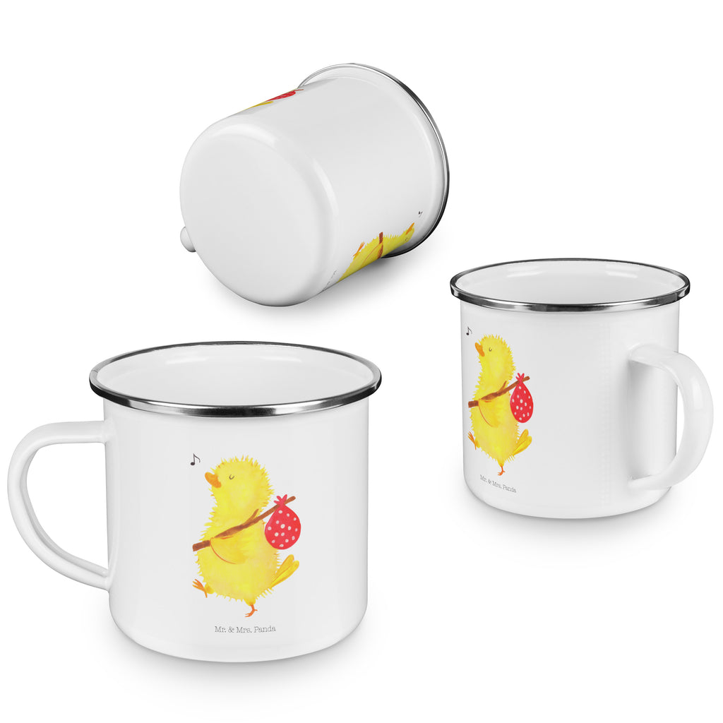 Camping Emaille Tasse Küken Wanderer Campingtasse, Trinkbecher, Metalltasse, Outdoor Tasse, Emaille Trinkbecher, Blechtasse Outdoor, Emaille Campingbecher, Edelstahl Trinkbecher, Metalltasse für Camping, Kaffee Blechtasse, Camping Tasse Metall, Ostern, Osterhase, Ostergeschenke, Osternest, Osterdeko, Geschenk zu Ostern, Küken, Osterei, Ostereier, Ei, Frühlingsgefühle, Freude, Grüße, liebe Grüße, Frohe Ostern, Ostergrüße, Flausen, Wunder, Reisen, Weltenbummler, Zeit, Zeitmanagement, Backpacker