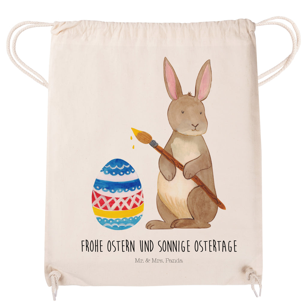 Sportbeutel Hase Eiermalen Turnbeutel, Beutel, Sporttasche, Tasche, Stoffbeutel, Ostern, Osterhase, Ostergeschenke, Osternest, Osterdeko, Geschenk zu Ostern, Frohe Ostern, Ostergrüße, Osterblume, Osterei, bemalte Ostereier, Hase, Kaninchen, Eiermalen