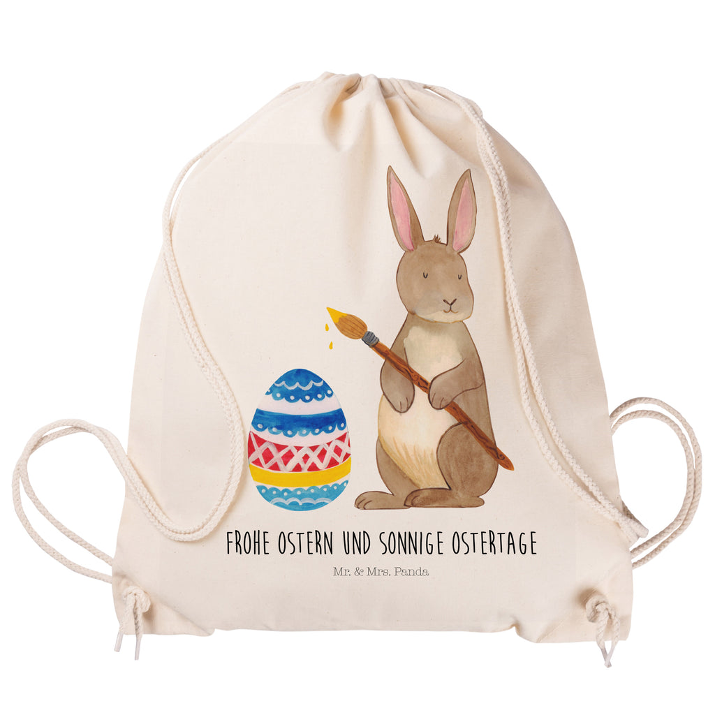 Sportbeutel Hase Eiermalen Turnbeutel, Beutel, Sporttasche, Tasche, Stoffbeutel, Ostern, Osterhase, Ostergeschenke, Osternest, Osterdeko, Geschenk zu Ostern, Frohe Ostern, Ostergrüße, Osterblume, Osterei, bemalte Ostereier, Hase, Kaninchen, Eiermalen