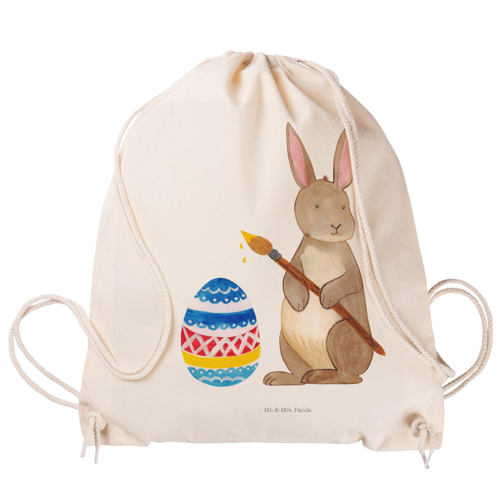 Sportbeutel Hase Eiermalen Turnbeutel, Beutel, Sporttasche, Tasche, Stoffbeutel, Ostern, Osterhase, Ostergeschenke, Osternest, Osterdeko, Geschenk zu Ostern, Frohe Ostern, Ostergrüße, Osterblume, Osterei, bemalte Ostereier, Hase, Kaninchen, Eiermalen