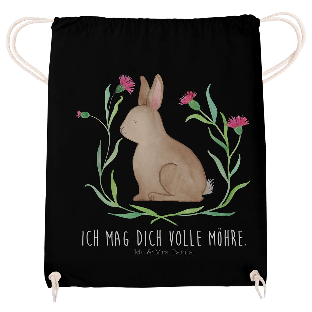Sportbeutel Hase sitzend Turnbeutel, Beutel, Sporttasche, Tasche, Stoffbeutel, Ostern, Osterhase, Ostergeschenke, Osternest, Osterdeko, Geschenk zu Ostern, Frohe Ostern, Ostergrüße, Osterblume, Liebe, Grüße, Hase, Kaninchen