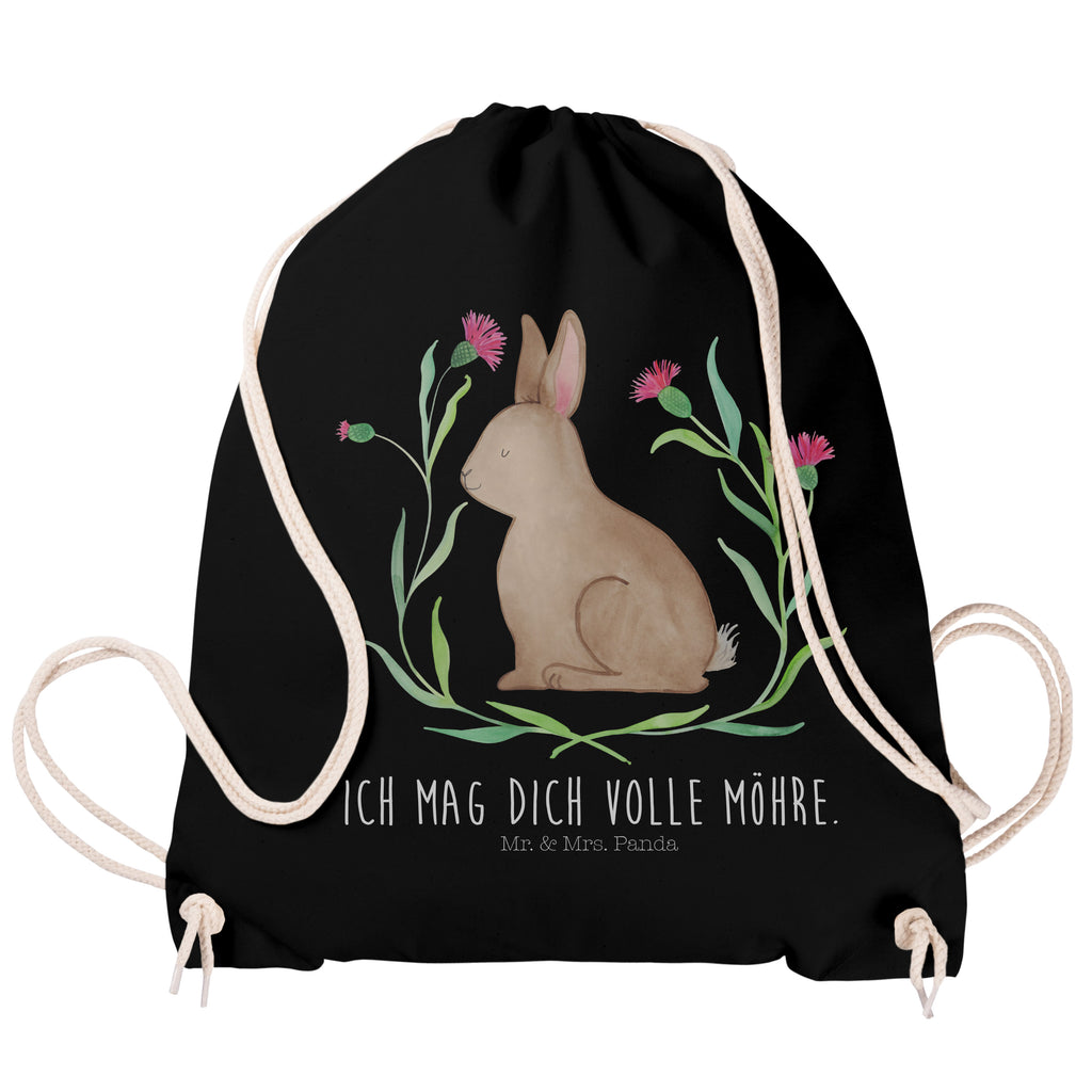 Sportbeutel Hase sitzend Turnbeutel, Beutel, Sporttasche, Tasche, Stoffbeutel, Ostern, Osterhase, Ostergeschenke, Osternest, Osterdeko, Geschenk zu Ostern, Frohe Ostern, Ostergrüße, Osterblume, Liebe, Grüße, Hase, Kaninchen