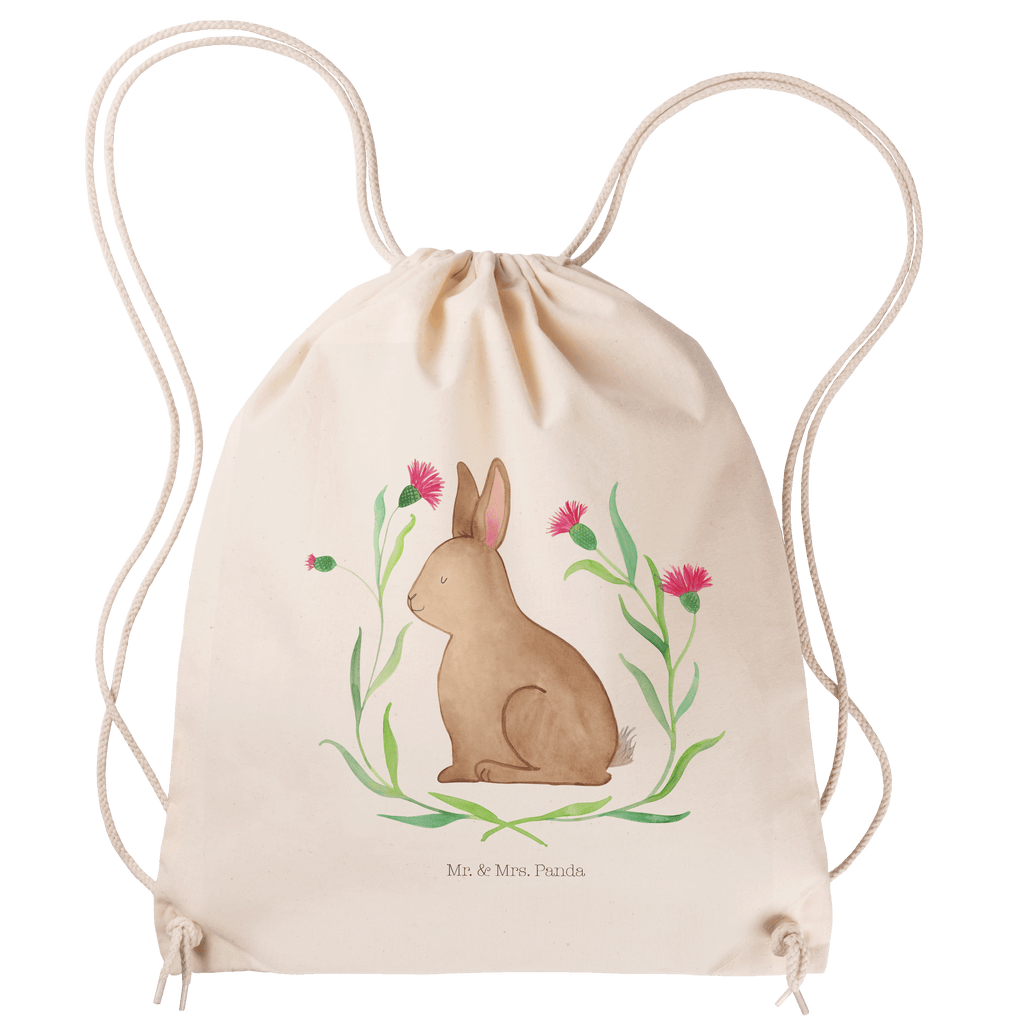 Sportbeutel Hase sitzend Turnbeutel, Beutel, Sporttasche, Tasche, Stoffbeutel, Ostern, Osterhase, Ostergeschenke, Osternest, Osterdeko, Geschenk zu Ostern, Frohe Ostern, Ostergrüße, Osterblume, Liebe, Grüße, Hase, Kaninchen