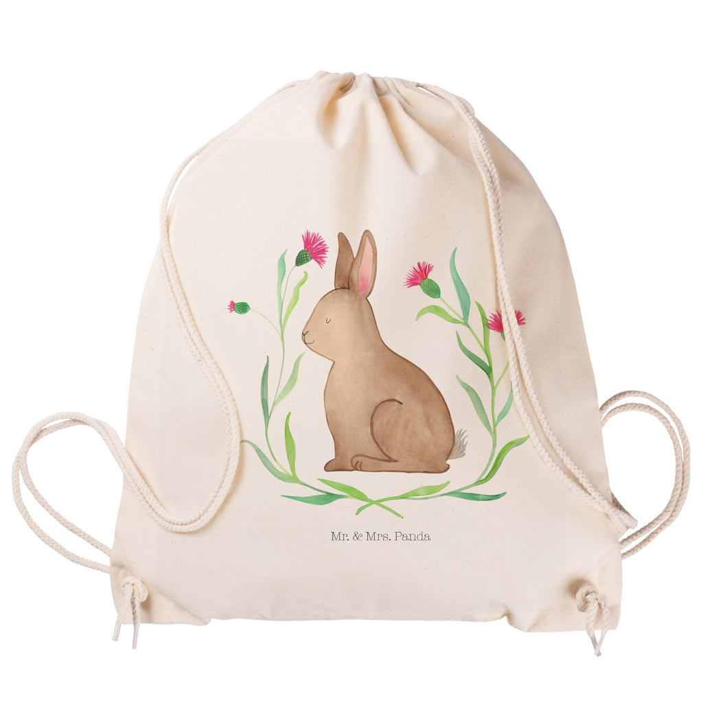 Sportbeutel Hase sitzend Turnbeutel, Beutel, Sporttasche, Tasche, Stoffbeutel, Ostern, Osterhase, Ostergeschenke, Osternest, Osterdeko, Geschenk zu Ostern, Frohe Ostern, Ostergrüße, Osterblume, Liebe, Grüße, Hase, Kaninchen