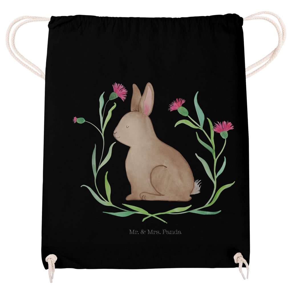 Sportbeutel Hase sitzend Turnbeutel, Beutel, Sporttasche, Tasche, Stoffbeutel, Ostern, Osterhase, Ostergeschenke, Osternest, Osterdeko, Geschenk zu Ostern, Frohe Ostern, Ostergrüße, Osterblume, Liebe, Grüße, Hase, Kaninchen