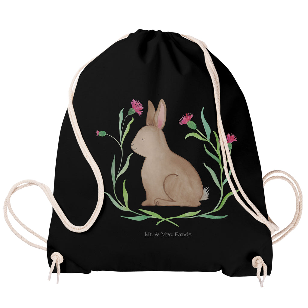 Sportbeutel Hase sitzend Turnbeutel, Beutel, Sporttasche, Tasche, Stoffbeutel, Ostern, Osterhase, Ostergeschenke, Osternest, Osterdeko, Geschenk zu Ostern, Frohe Ostern, Ostergrüße, Osterblume, Liebe, Grüße, Hase, Kaninchen