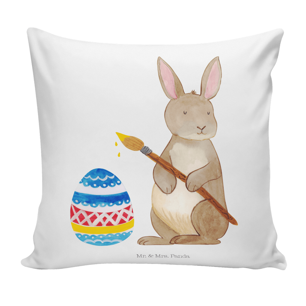 40x40 Kissen Hase Eiermalen Kissenhülle, Kopfkissen, Sofakissen, Dekokissen, Motivkissen, Ostern, Osterhase, Ostergeschenke, Osternest, Osterdeko, Geschenk zu Ostern, Frohe Ostern, Ostergrüße, Osterblume, Osterei, bemalte Ostereier, Hase, Kaninchen, Eiermalen