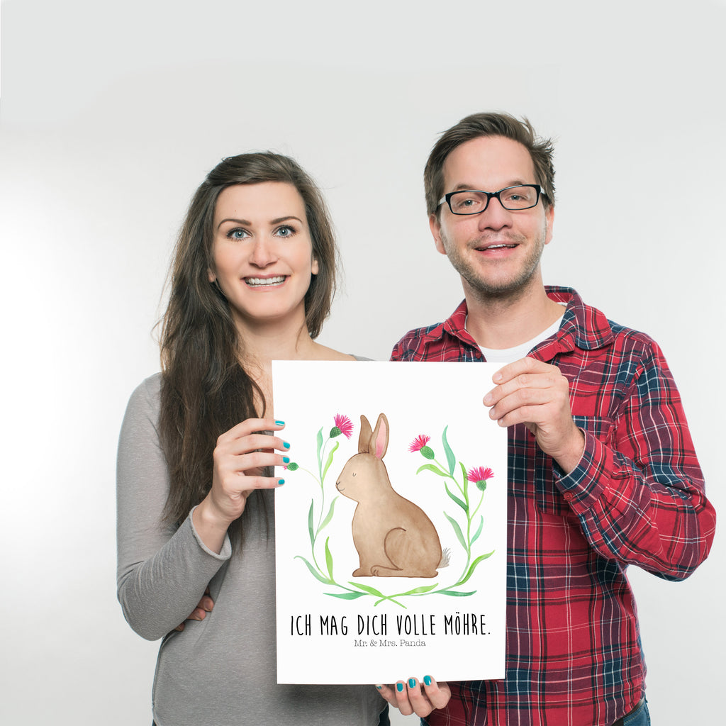 Poster Hase sitzend Poster, Wandposter, Bild, Wanddeko, Küchenposter, Kinderposter, Wanddeko Bild, Raumdekoration, Wanddekoration, Handgemaltes Poster, Mr. & Mrs. Panda Poster, Designposter, Kunstdruck, Posterdruck, Ostern, Osterhase, Ostergeschenke, Osternest, Osterdeko, Geschenk zu Ostern, Frohe Ostern, Ostergrüße, Osterblume, Liebe, Grüße, Hase, Kaninchen