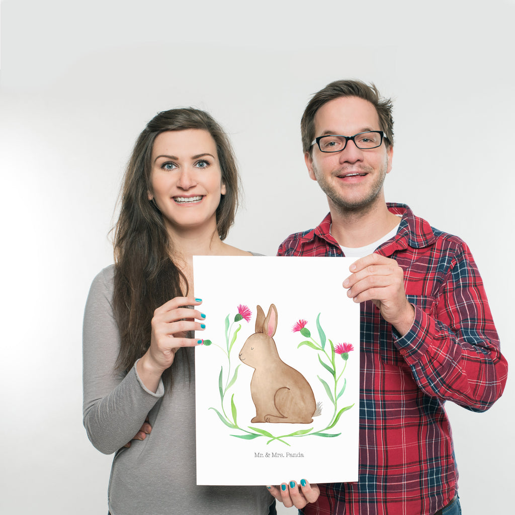 Poster Hase sitzend Poster, Wandposter, Bild, Wanddeko, Küchenposter, Kinderposter, Wanddeko Bild, Raumdekoration, Wanddekoration, Handgemaltes Poster, Mr. & Mrs. Panda Poster, Designposter, Kunstdruck, Posterdruck, Ostern, Osterhase, Ostergeschenke, Osternest, Osterdeko, Geschenk zu Ostern, Frohe Ostern, Ostergrüße, Osterblume, Liebe, Grüße, Hase, Kaninchen