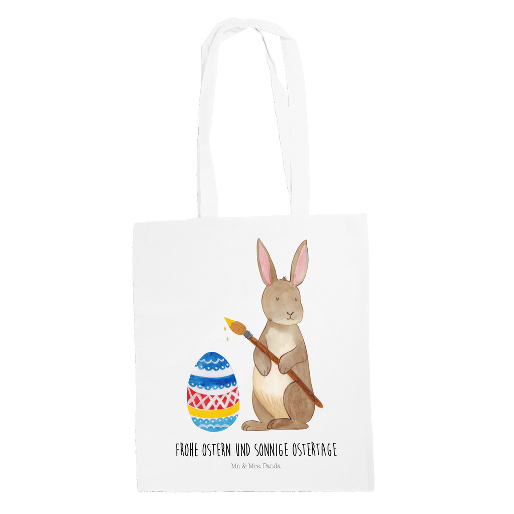 Tragetasche Hase Eiermalen Beuteltasche, Beutel, Einkaufstasche, Jutebeutel, Stoffbeutel, Ostern, Osterhase, Ostergeschenke, Osternest, Osterdeko, Geschenk zu Ostern, Frohe Ostern, Ostergrüße, Osterblume, Osterei, bemalte Ostereier, Hase, Kaninchen, Eiermalen