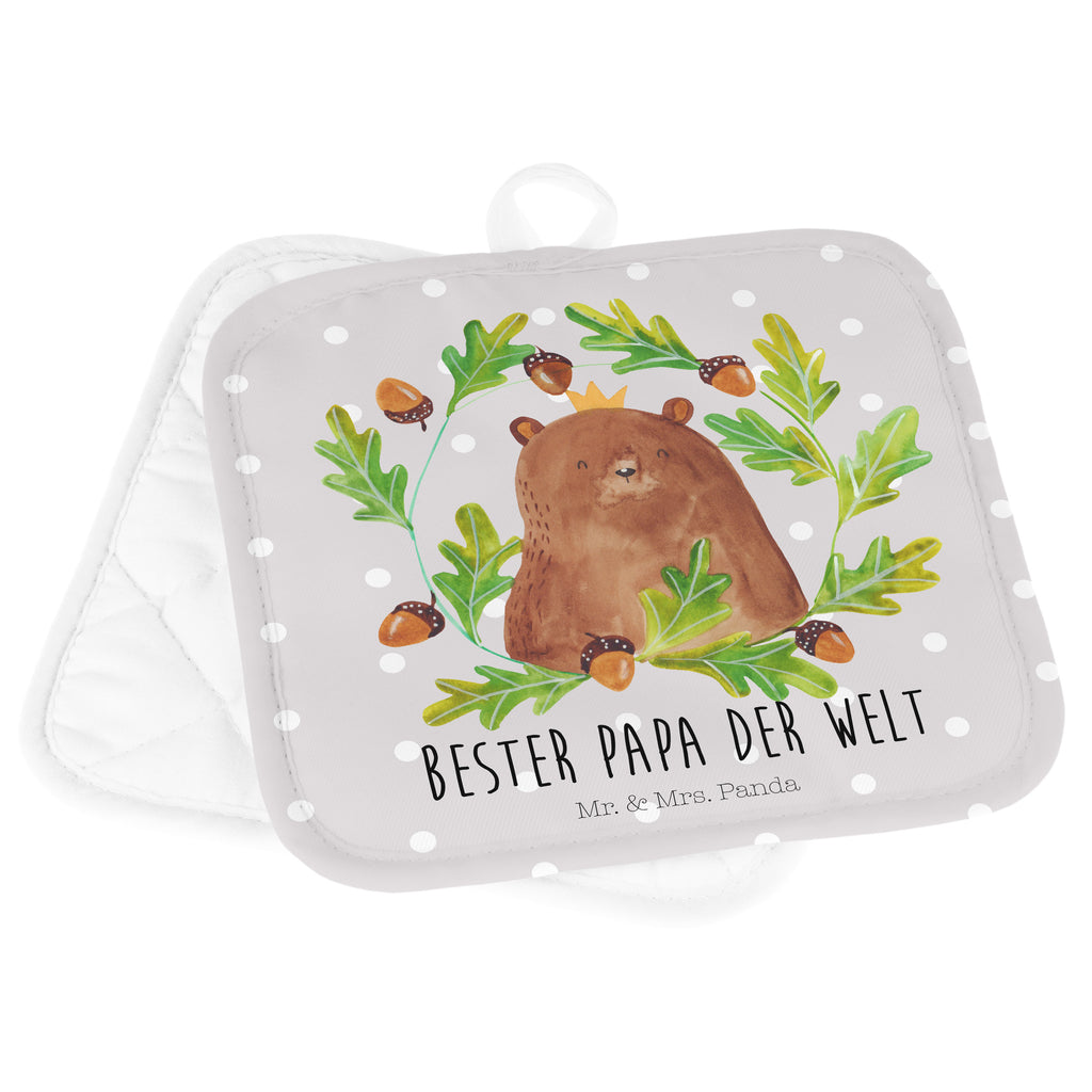2er Set Topflappen  Bär König Topflappen, Topfuntersetzer, Ofenhandschuh, Topflappen Set, Topflappen lustig, Topflappen mit Spruch, Bär, Teddy, Teddybär, Papa, Papa Bär, bester Vater, bester Papa, weltbester Papa, Vatertag, Vater, Dad, Daddy, Papi