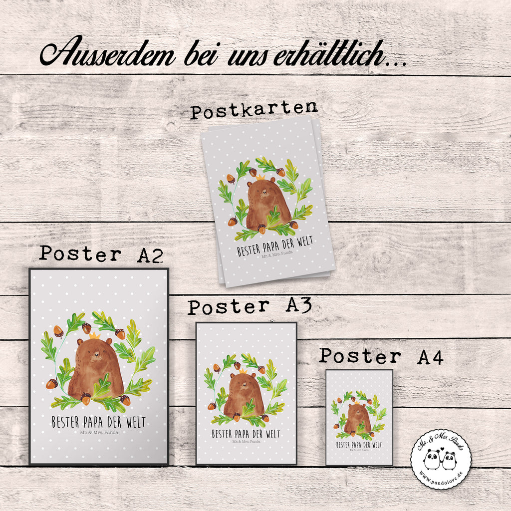 Poster Bär König Poster, Wandposter, Bild, Wanddeko, Küchenposter, Kinderposter, Wanddeko Bild, Raumdekoration, Wanddekoration, Handgemaltes Poster, Mr. & Mrs. Panda Poster, Designposter, Kunstdruck, Posterdruck, Bär, Teddy, Teddybär, Papa, Papa Bär, bester Vater, bester Papa, weltbester Papa, Vatertag, Vater, Dad, Daddy, Papi