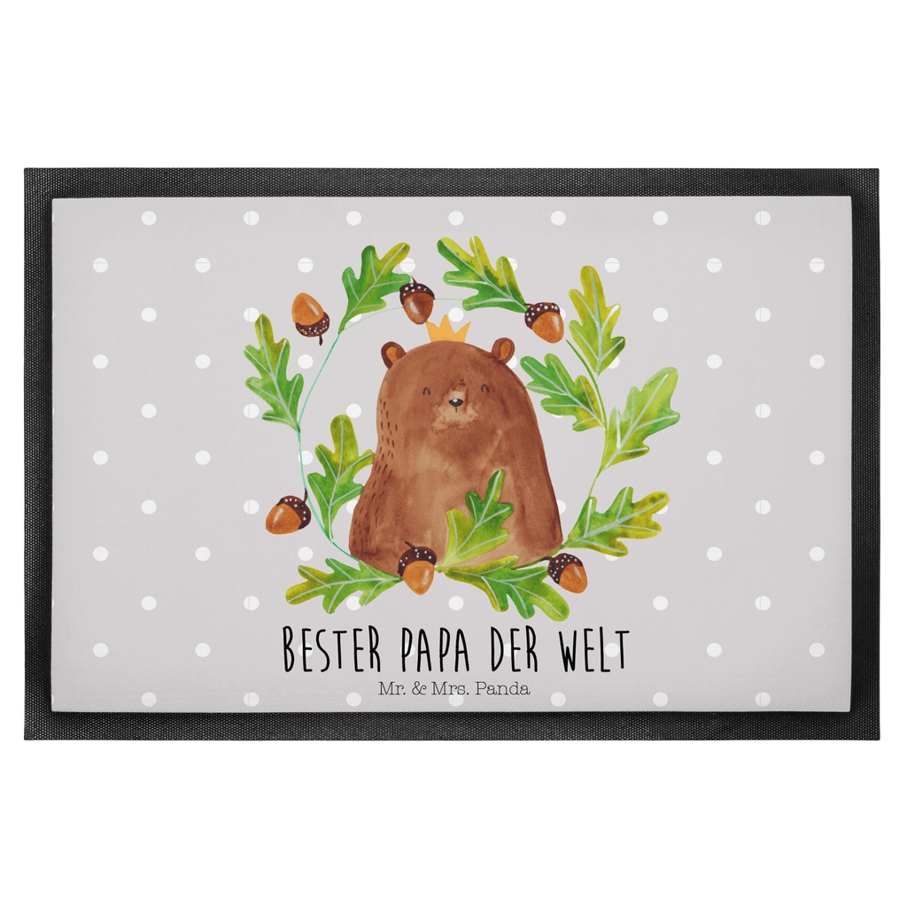 Fußmatte Bär König Papa, Bär, Papa Bär, bester Vater, bester Papa, weltbester Papa, Vatertag, Vater, Dad, Daddy, Papi, Türvorleger, Schmutzmatte, Fußabtreter, Matte, Schmutzfänger, Fußabstreifer, Schmutzfangmatte, Türmatte, Motivfußmatte,  Haustürmatte, Vorleger  Bär, Teddy, Teddybär
