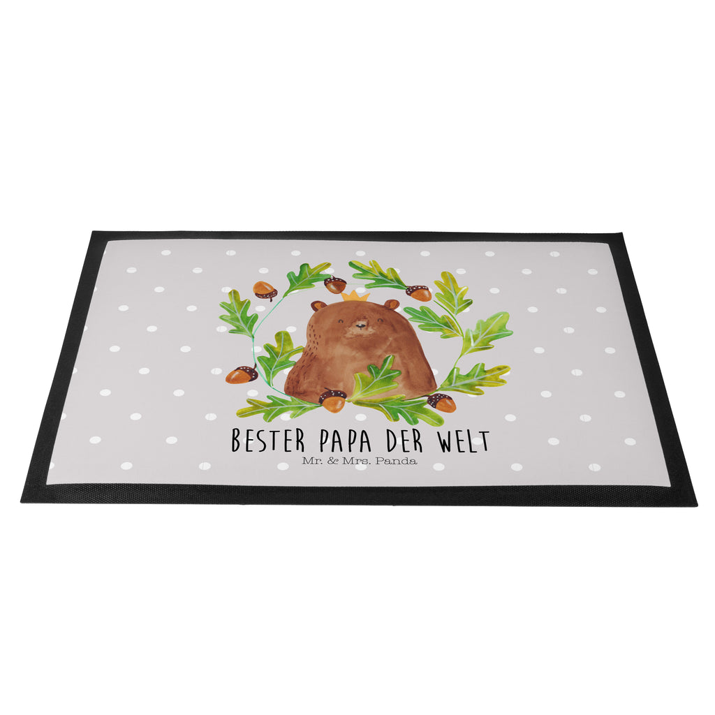 Fußmatte Bär König Papa, Bär, Papa Bär, bester Vater, bester Papa, weltbester Papa, Vatertag, Vater, Dad, Daddy, Papi, Türvorleger, Schmutzmatte, Fußabtreter, Matte, Schmutzfänger, Fußabstreifer, Schmutzfangmatte, Türmatte, Motivfußmatte,  Haustürmatte, Vorleger  Bär, Teddy, Teddybär