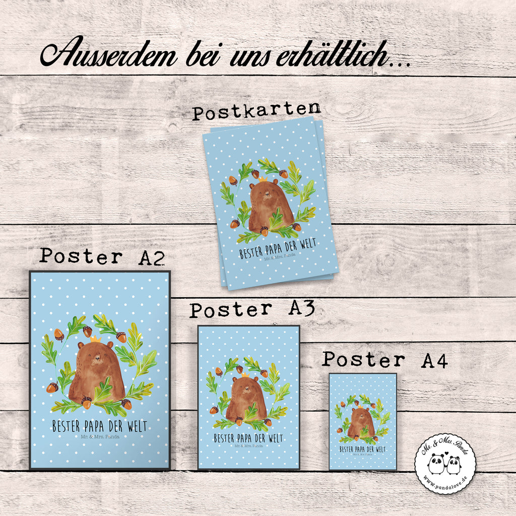 Poster Bär König Poster, Wandposter, Bild, Wanddeko, Küchenposter, Kinderposter, Wanddeko Bild, Raumdekoration, Wanddekoration, Handgemaltes Poster, Mr. & Mrs. Panda Poster, Designposter, Kunstdruck, Posterdruck, Bär, Teddy, Teddybär, Papa, Papa Bär, bester Vater, bester Papa, weltbester Papa, Vatertag, Vater, Dad, Daddy, Papi