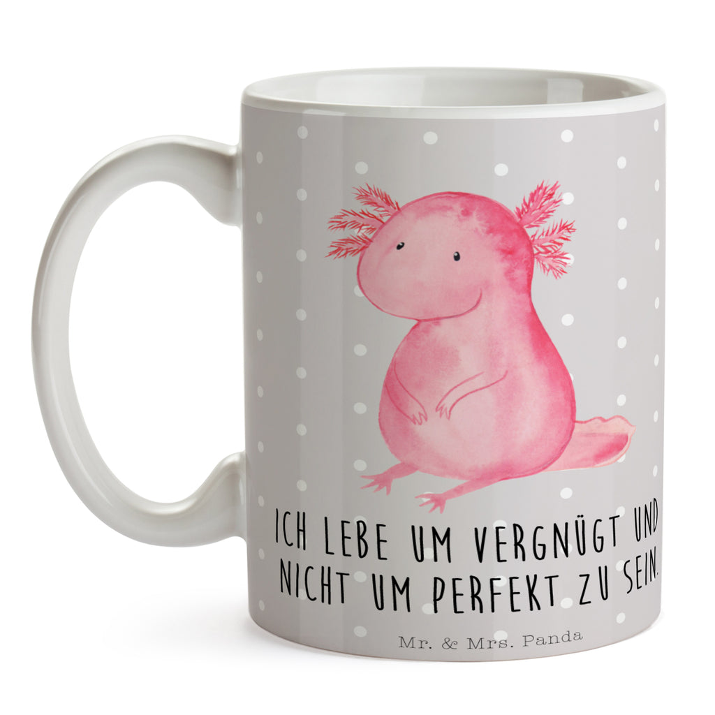 Tasse Axolotl Axolotl, Axolot, vergnügt, fröhlich, zufrieden, Lebensstil, Weisheit, Lebensweisheit, Liebe, Freundin Becher, Kaffeetasse, Kaffeebecher, Tee, Frühstück, Büro  Axolotl, Molch