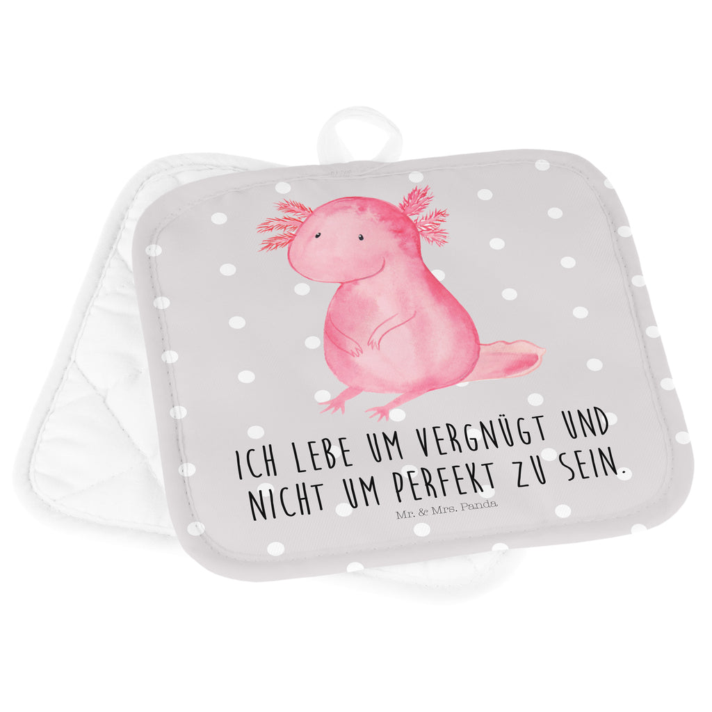 2er Set Topflappen  Axolotl Topflappen, Topfuntersetzer, Ofenhandschuh, Topflappen Set, Topflappen lustig, Topflappen mit Spruch, Axolotl, Molch, Axolot, vergnügt, fröhlich, zufrieden, Lebensstil, Weisheit, Lebensweisheit, Liebe, Freundin