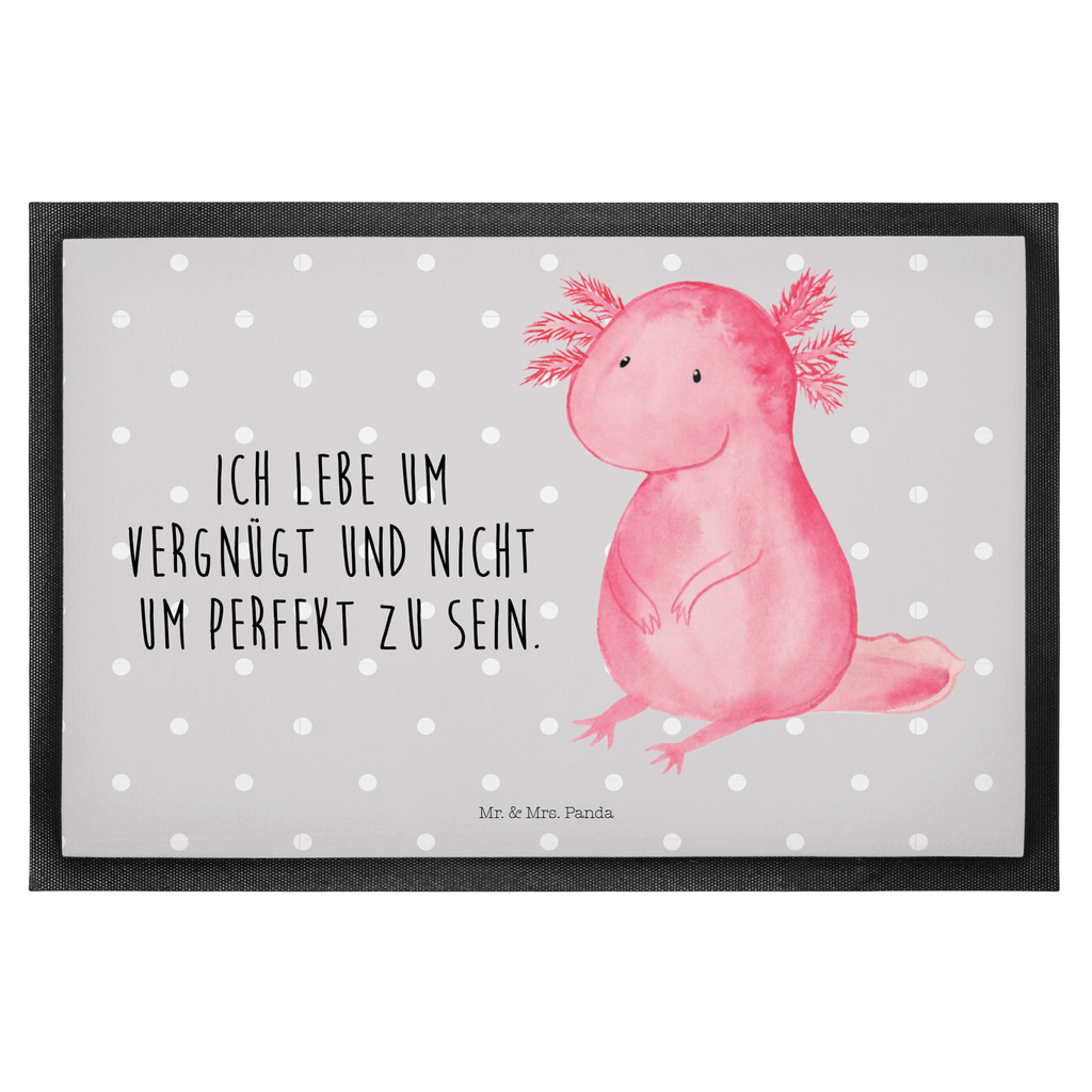 Fußmatte Axolotl Axolotl, Axolot, vergnügt, fröhlich, zufrieden, Lebensstil, Weisheit, Lebensweisheit, Liebe, Freundin Türvorleger, Schmutzmatte, Fußabtreter, Matte, Schmutzfänger, Fußabstreifer, Schmutzfangmatte, Türmatte, Motivfußmatte,  Haustürmatte, Vorleger  Axolotl, Molch