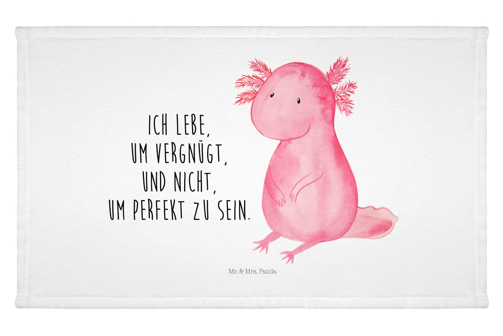 Gäste Handtuch Axolotl Gästetuch, Reisehandtuch, Sport Handtuch, Frottier, Kinder Handtuch, Axolotl, Molch, Axolot, vergnügt, fröhlich, zufrieden, Lebensstil, Weisheit, Lebensweisheit, Liebe, Freundin