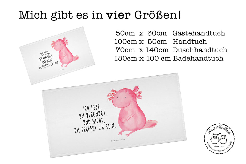 Gäste Handtuch Axolotl Gästetuch, Reisehandtuch, Sport Handtuch, Frottier, Kinder Handtuch, Axolotl, Molch, Axolot, vergnügt, fröhlich, zufrieden, Lebensstil, Weisheit, Lebensweisheit, Liebe, Freundin