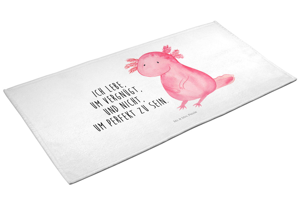 50 x 100 Handtuch Axolotl Handtuch, Badehandtuch, Badezimmer, Handtücher, groß, Kinder, Baby, Axolotl, Molch, Axolot, vergnügt, fröhlich, zufrieden, Lebensstil, Weisheit, Lebensweisheit, Liebe, Freundin