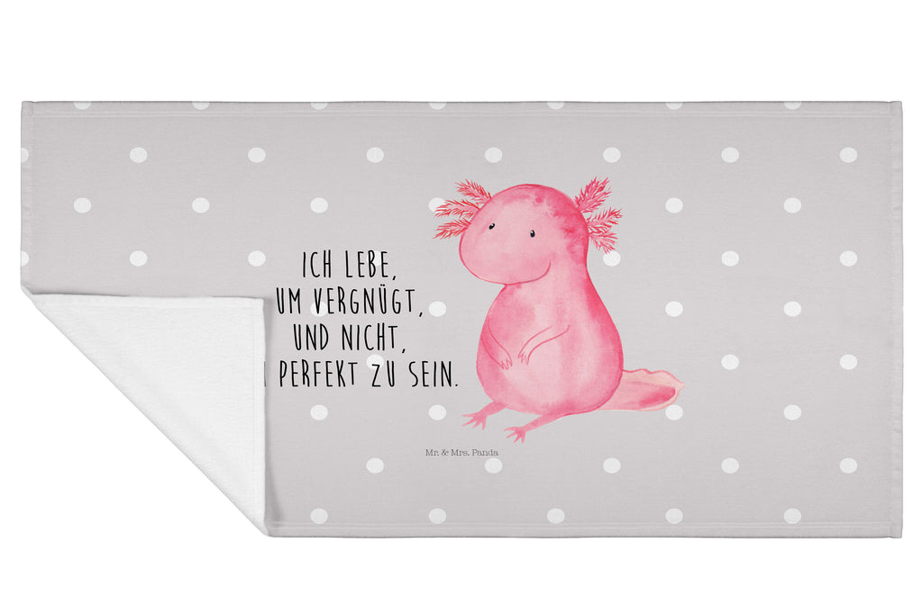 50 x 100 Handtuch Axolotl Handtuch, Badehandtuch, Badezimmer, Handtücher, groß, Kinder, Baby, Axolotl, Molch, Axolot, vergnügt, fröhlich, zufrieden, Lebensstil, Weisheit, Lebensweisheit, Liebe, Freundin