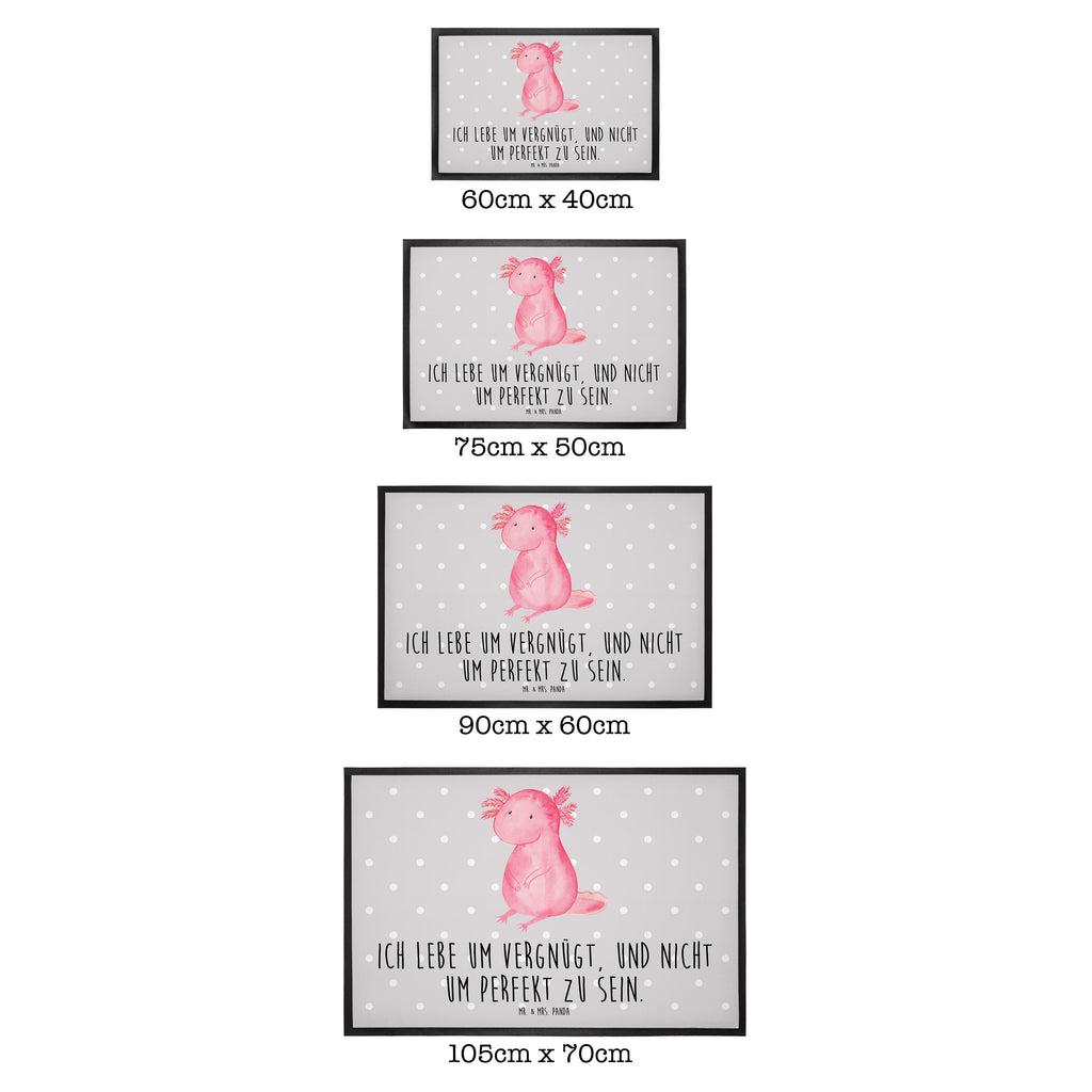 Fußmatte Axolotl Axolotl, Axolot, vergnügt, fröhlich, zufrieden, Lebensstil, Weisheit, Lebensweisheit, Liebe, Freundin Türvorleger, Schmutzmatte, Fußabtreter, Matte, Schmutzfänger, Fußabstreifer, Schmutzfangmatte, Türmatte, Motivfußmatte,  Haustürmatte, Vorleger  Axolotl, Molch