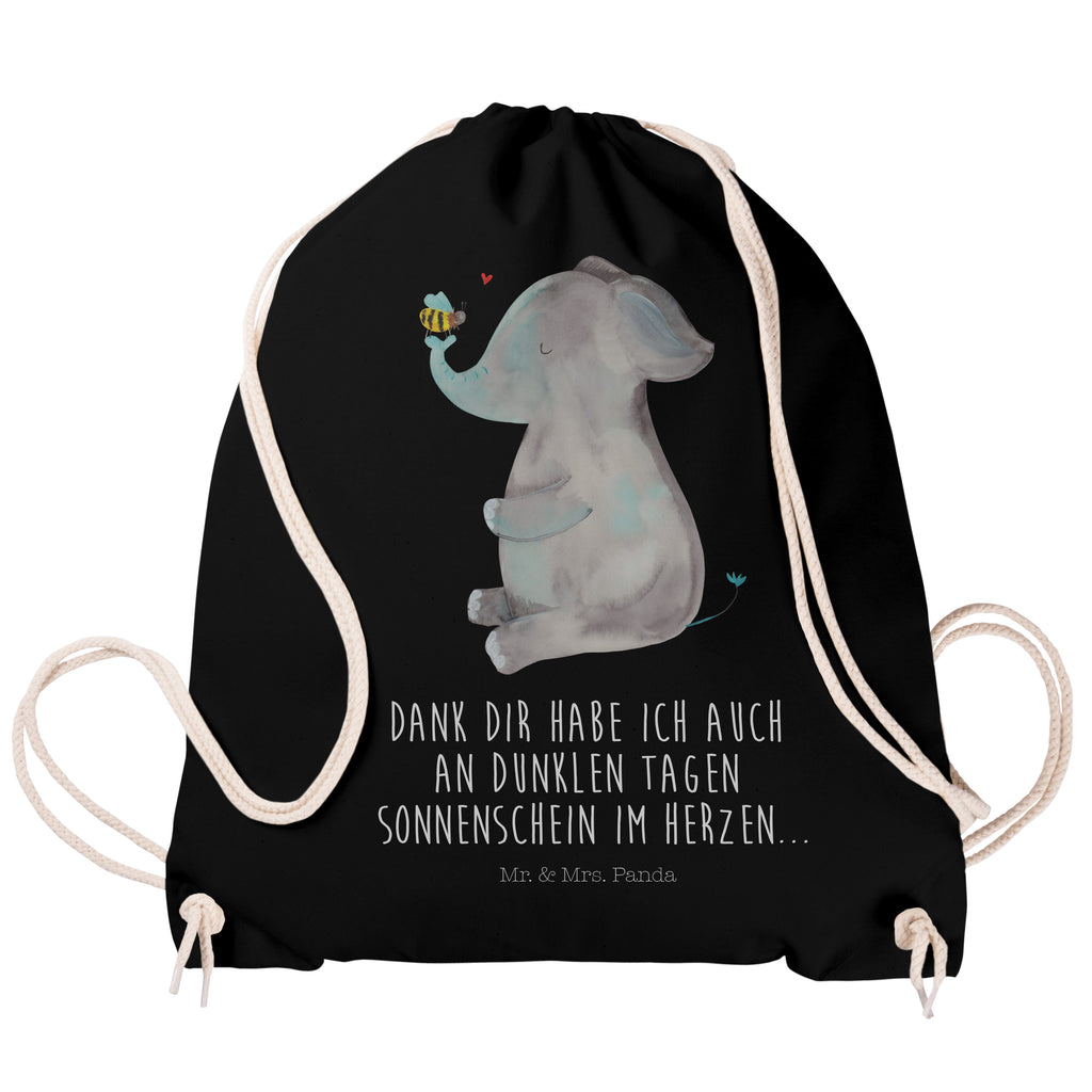 Sportbeutel Elefant & Biene Turnbeutel, Beutel, Sporttasche, Tasche, Stoffbeutel, Tiermotive, Gute Laune, lustige Sprüche, Tiere, Elefant, Biene, Liebe, Liebesbeweis, Jahrestag, Liebesgeschenk, Heiratsantrag, Hochzeitsgeschenk, Liebesspruch