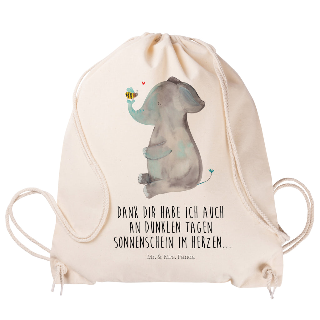 Sportbeutel Elefant & Biene Turnbeutel, Beutel, Sporttasche, Tasche, Stoffbeutel, Tiermotive, Gute Laune, lustige Sprüche, Tiere, Elefant, Biene, Liebe, Liebesbeweis, Jahrestag, Liebesgeschenk, Heiratsantrag, Hochzeitsgeschenk, Liebesspruch