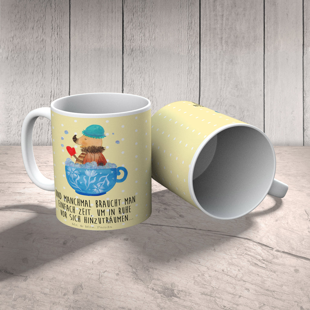 Tasse Nachtfalter Schaumbad Nachtfalter, Schaumbad, Badezimmer, Bad, WC, Badezimmerdeko, Baden, Tasse, Träumen, verträumt, Ziele, Zeitmanagement Becher, Kaffeetasse, Kaffeebecher, Tee, Frühstück, Büro  süße Tiermotive, gute Laune, lustige Sprüche, Tiere
