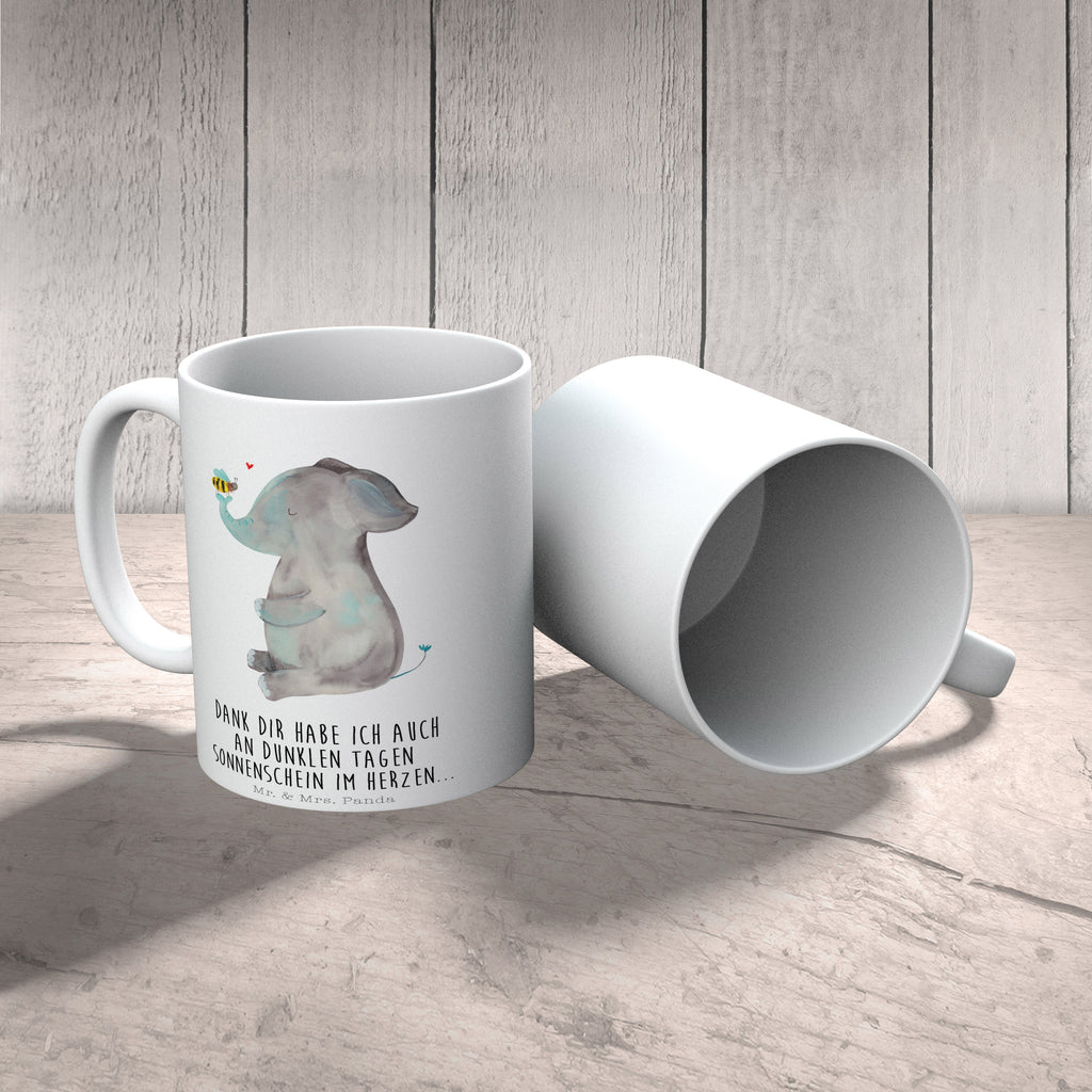 Tasse Elefant & Biene Elefant, Biene, Liebe, Liebesbeweis, Jahrestag, Liebesgeschenk, Heiratsantrag, Hochzeitsgeschenk, Liebesspruch Becher, Kaffeetasse, Kaffeebecher, Tee, Frühstück, Büro  süße Tiermotive, gute Laune, lustige Sprüche, Tiere