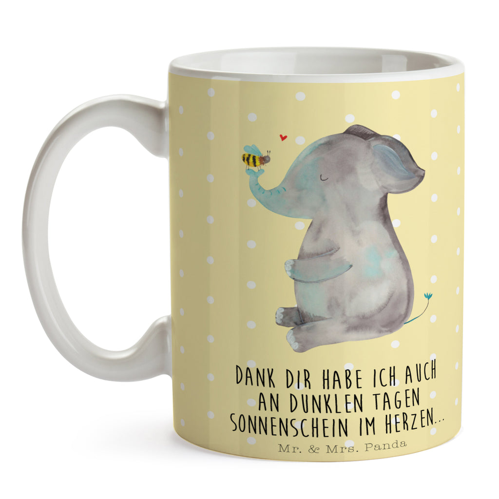 Tasse Elefant & Biene Elefant, Biene, Liebe, Liebesbeweis, Jahrestag, Liebesgeschenk, Heiratsantrag, Hochzeitsgeschenk, Liebesspruch Becher, Kaffeetasse, Kaffeebecher, Tee, Frühstück, Büro  süße Tiermotive, gute Laune, lustige Sprüche, Tiere