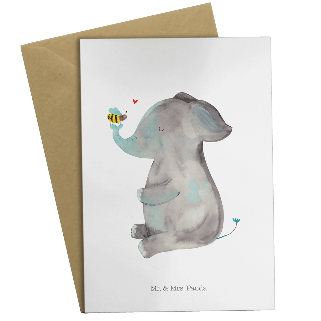 Grußkarte Elefant & Biene Klappkarte, Einladungskarte, Glückwunschkarte, Hochzeitskarte, Geburtstagskarte, Karte, Tiermotive, Gute Laune, lustige Sprüche, Tiere, Elefant, Biene, Liebe, Liebesbeweis, Jahrestag, Liebesgeschenk, Heiratsantrag, Hochzeitsgeschenk, Liebesspruch