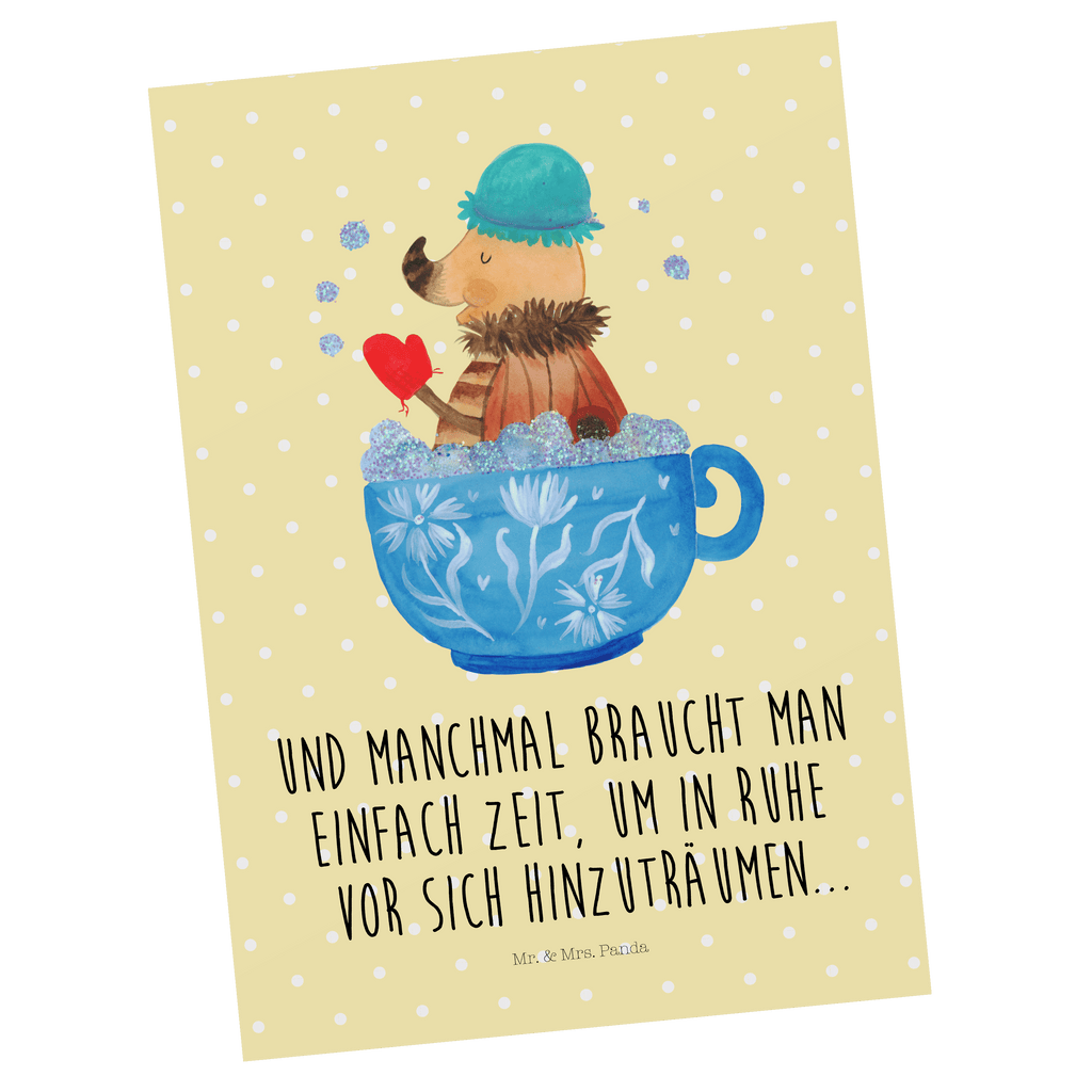 Postkarte Nachtfalter Schaumbad Geschenkkarte, Grußkarte, Karte, Einladung, Ansichtskarte, Geburtstagskarte, Einladungskarte, Dankeskarte, Tiermotive, Gute Laune, lustige Sprüche, Tiere, Nachtfalter, Schaumbad, Badezimmer, Bad, WC, Badezimmerdeko, Baden, Tasse, Träumen, verträumt, Ziele, Zeitmanagement