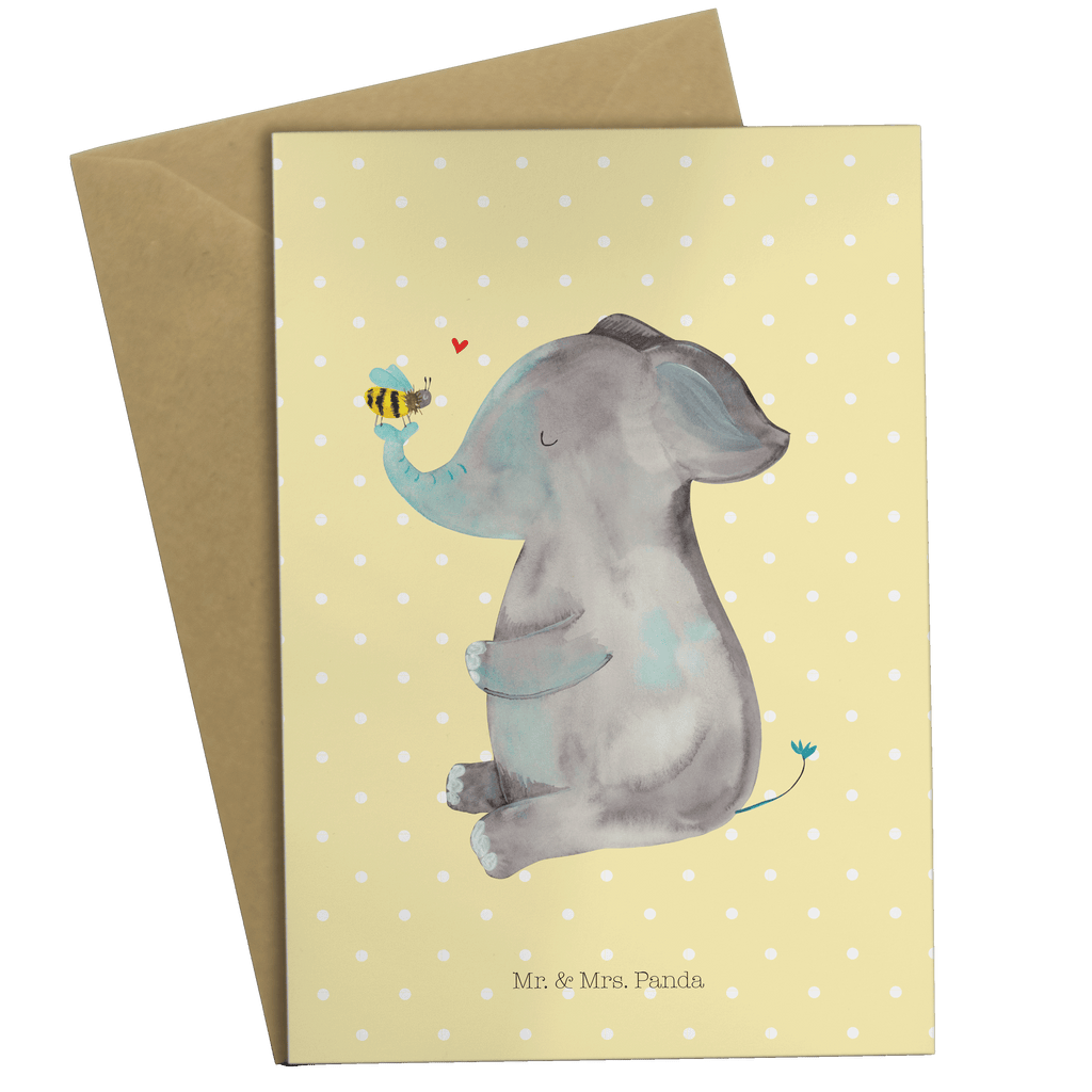 Grußkarte Elefant & Biene Klappkarte, Einladungskarte, Glückwunschkarte, Hochzeitskarte, Geburtstagskarte, Karte, Tiermotive, Gute Laune, lustige Sprüche, Tiere, Elefant, Biene, Liebe, Liebesbeweis, Jahrestag, Liebesgeschenk, Heiratsantrag, Hochzeitsgeschenk, Liebesspruch