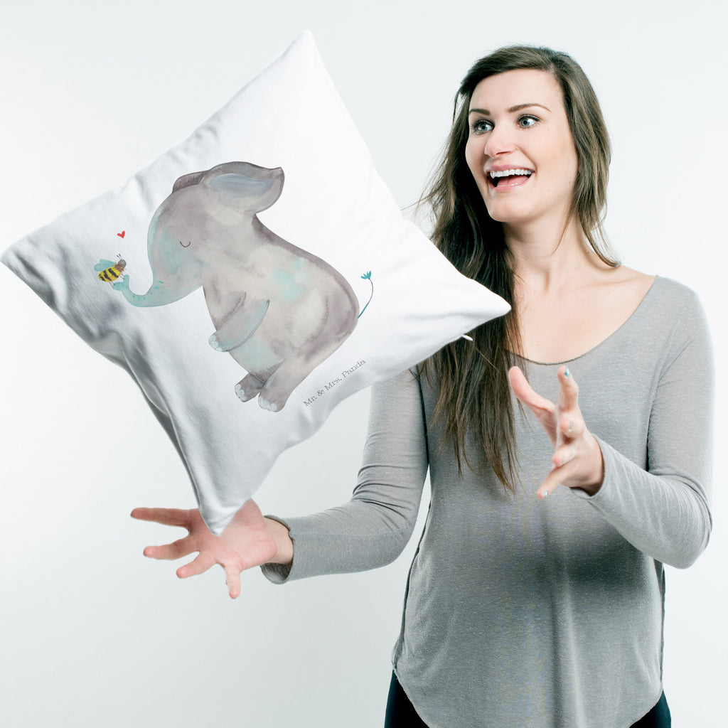 40x40 Kissen Elefant & Biene Kissenhülle, Kopfkissen, Sofakissen, Dekokissen, Motivkissen, Tiermotive, Gute Laune, lustige Sprüche, Tiere, Elefant, Biene, Liebe, Liebesbeweis, Jahrestag, Liebesgeschenk, Heiratsantrag, Hochzeitsgeschenk, Liebesspruch