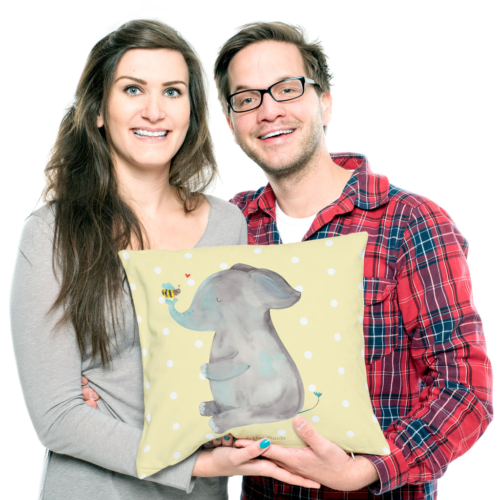 40x40 Kissen Elefant & Biene Kissenhülle, Kopfkissen, Sofakissen, Dekokissen, Motivkissen, Tiermotive, Gute Laune, lustige Sprüche, Tiere, Elefant, Biene, Liebe, Liebesbeweis, Jahrestag, Liebesgeschenk, Heiratsantrag, Hochzeitsgeschenk, Liebesspruch