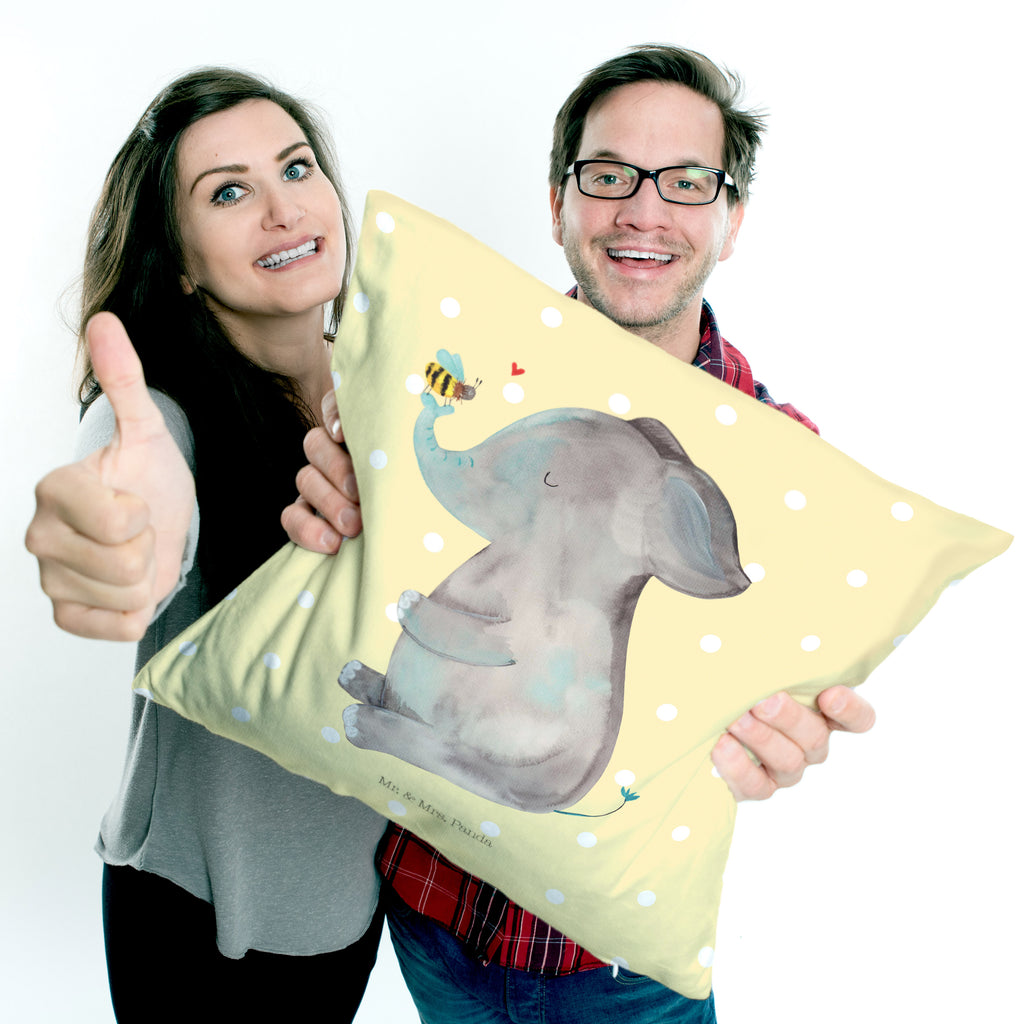 40x40 Kissen Elefant & Biene Kissenhülle, Kopfkissen, Sofakissen, Dekokissen, Motivkissen, Tiermotive, Gute Laune, lustige Sprüche, Tiere, Elefant, Biene, Liebe, Liebesbeweis, Jahrestag, Liebesgeschenk, Heiratsantrag, Hochzeitsgeschenk, Liebesspruch