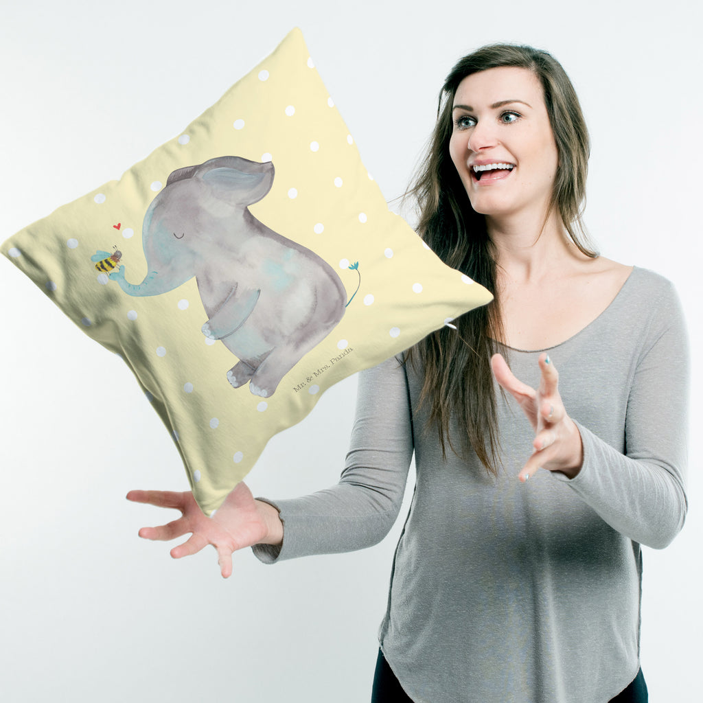 40x40 Kissen Elefant & Biene Kissenhülle, Kopfkissen, Sofakissen, Dekokissen, Motivkissen, Tiermotive, Gute Laune, lustige Sprüche, Tiere, Elefant, Biene, Liebe, Liebesbeweis, Jahrestag, Liebesgeschenk, Heiratsantrag, Hochzeitsgeschenk, Liebesspruch