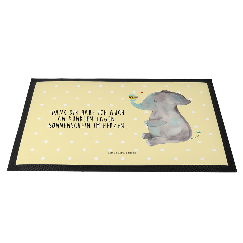 Fußmatte Elefant & Biene Elefant, Biene, Liebe, Liebesbeweis, Jahrestag, Liebesgeschenk, Heiratsantrag, Hochzeitsgeschenk, Liebesspruch Türvorleger, Schmutzmatte, Fußabtreter, Matte, Schmutzfänger, Fußabstreifer, Schmutzfangmatte, Türmatte, Motivfußmatte,  Haustürmatte, Vorleger  süße Tiermotive, gute Laune, lustige Sprüche, Tiere