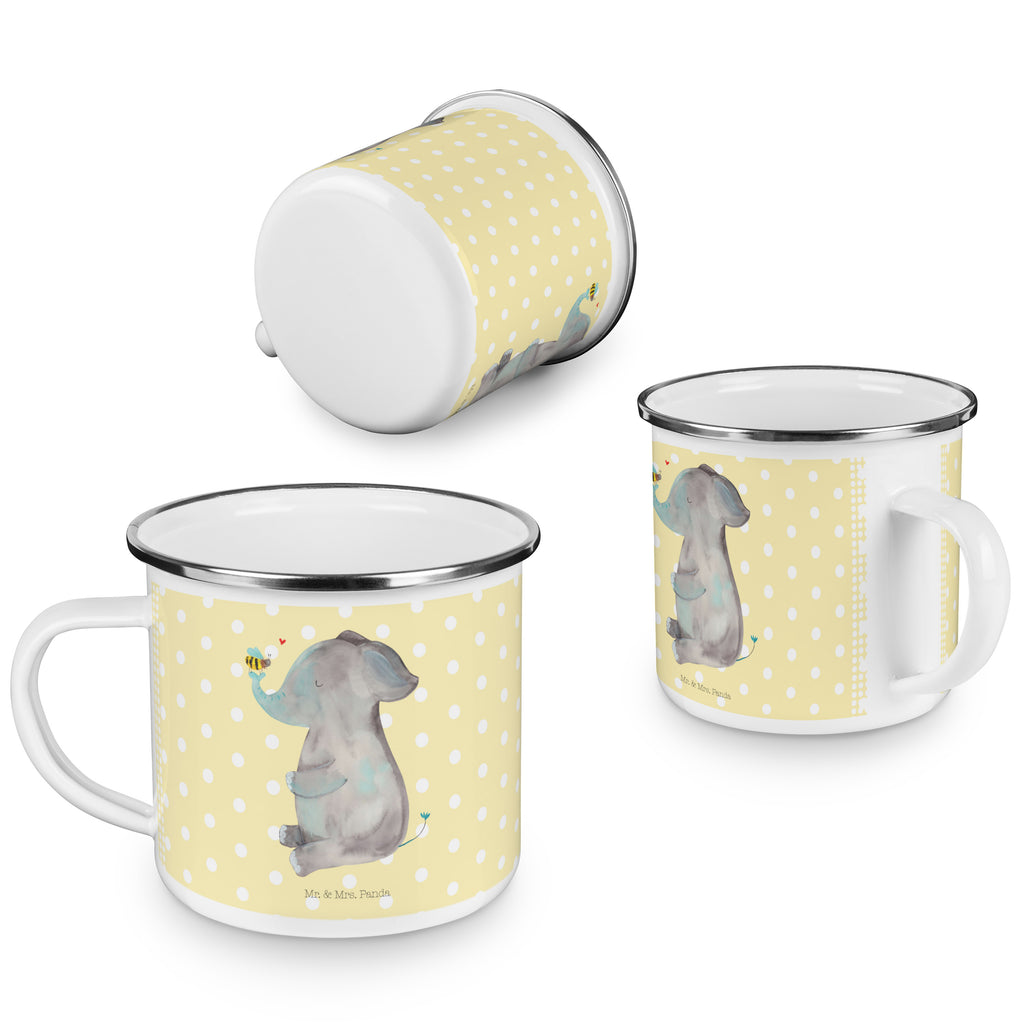 Camping Emaille Tasse Elefant & Biene Campingtasse, Trinkbecher, Metalltasse, Outdoor Tasse, Emaille Trinkbecher, Blechtasse Outdoor, Emaille Campingbecher, Edelstahl Trinkbecher, Metalltasse für Camping, Kaffee Blechtasse, Camping Tasse Metall, Tiermotive, Gute Laune, lustige Sprüche, Tiere, Elefant, Biene, Liebe, Liebesbeweis, Jahrestag, Liebesgeschenk, Heiratsantrag, Hochzeitsgeschenk, Liebesspruch