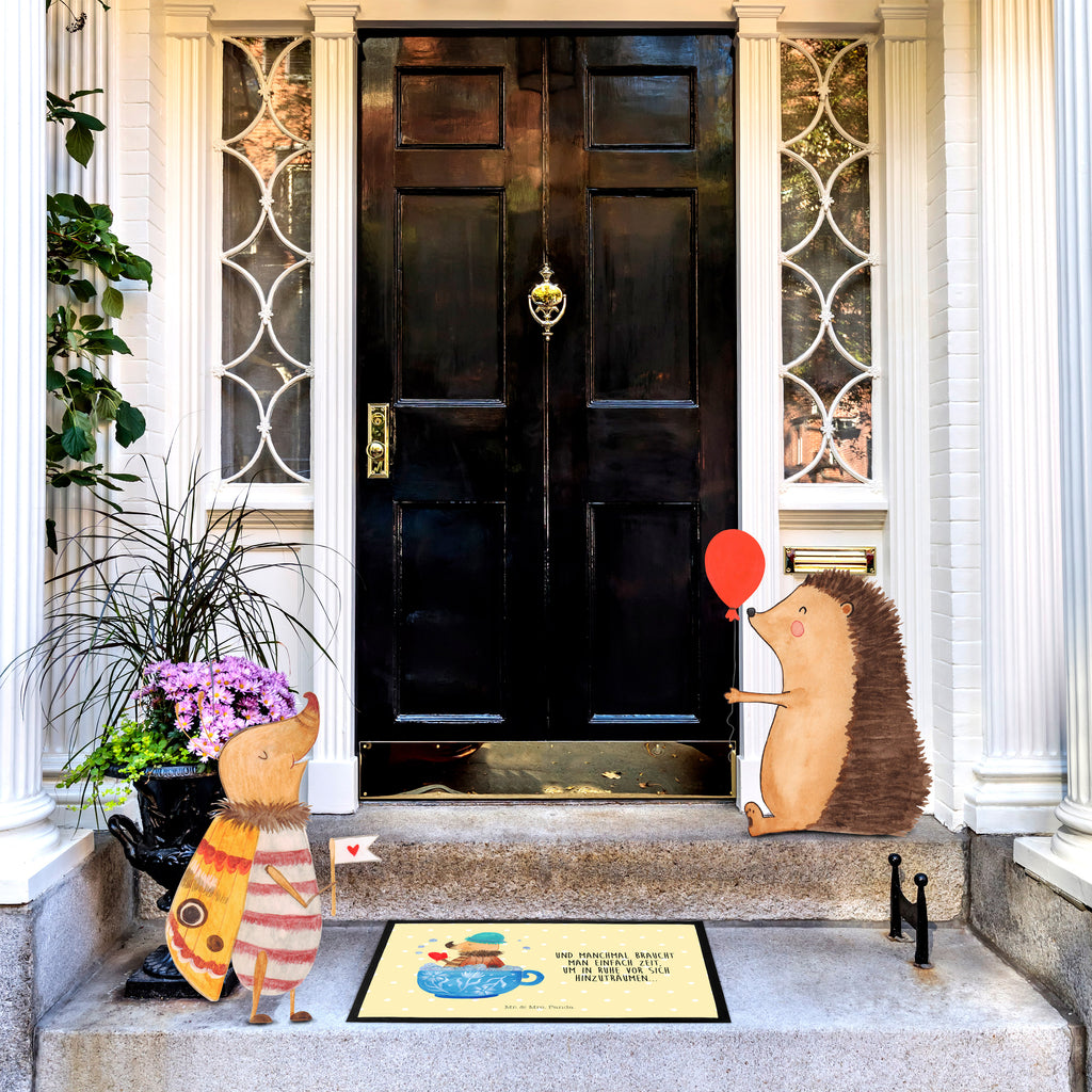 Fußmatte Nachtfalter Schaumbad Nachtfalter, Schaumbad, Badezimmer, Bad, WC, Badezimmerdeko, Baden, Tasse, Träumen, verträumt, Ziele, Zeitmanagement Türvorleger, Schmutzmatte, Fußabtreter, Matte, Schmutzfänger, Fußabstreifer, Schmutzfangmatte, Türmatte, Motivfußmatte,  Haustürmatte, Vorleger  süße Tiermotive, gute Laune, lustige Sprüche, Tiere