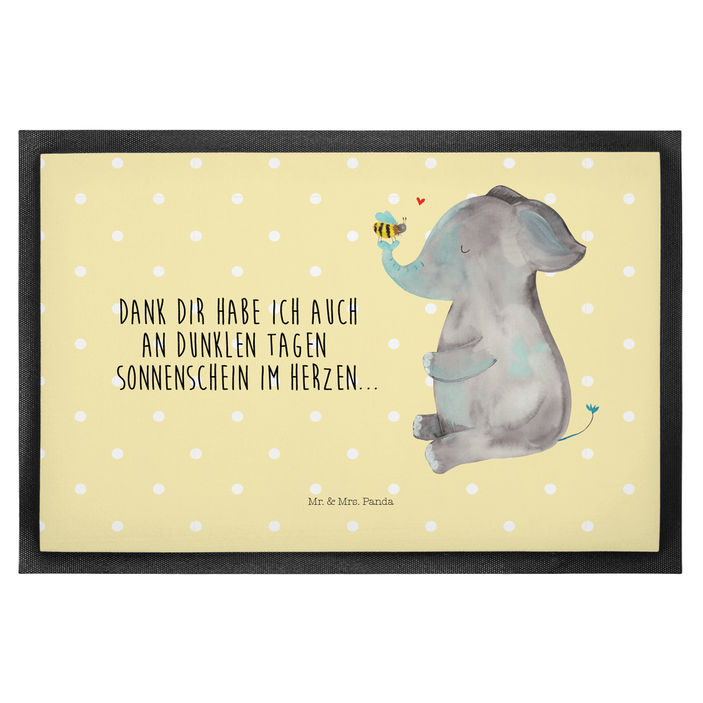 Fußmatte Elefant & Biene Elefant, Biene, Liebe, Liebesbeweis, Jahrestag, Liebesgeschenk, Heiratsantrag, Hochzeitsgeschenk, Liebesspruch Türvorleger, Schmutzmatte, Fußabtreter, Matte, Schmutzfänger, Fußabstreifer, Schmutzfangmatte, Türmatte, Motivfußmatte,  Haustürmatte, Vorleger  süße Tiermotive, gute Laune, lustige Sprüche, Tiere