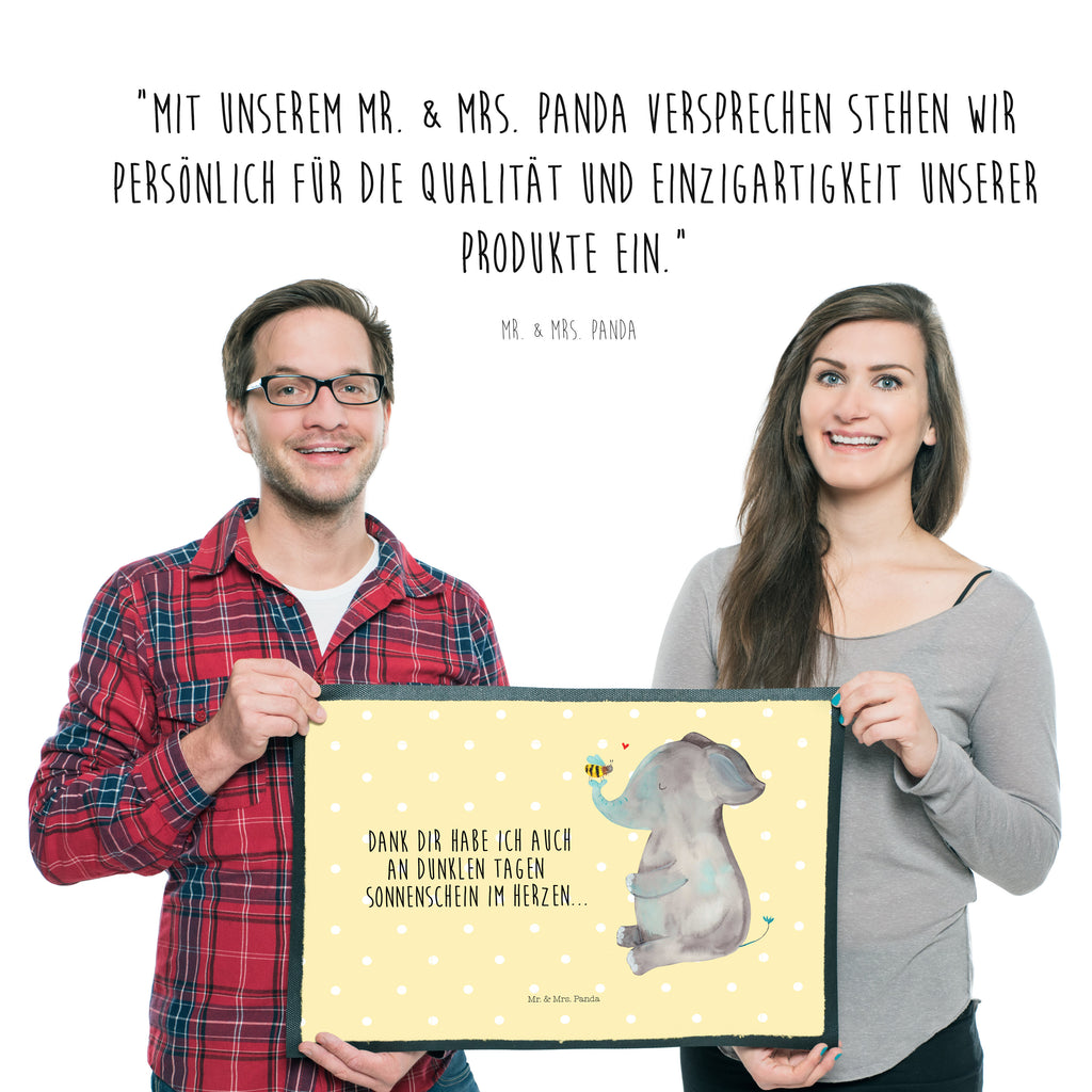 Fußmatte Elefant & Biene Elefant, Biene, Liebe, Liebesbeweis, Jahrestag, Liebesgeschenk, Heiratsantrag, Hochzeitsgeschenk, Liebesspruch Türvorleger, Schmutzmatte, Fußabtreter, Matte, Schmutzfänger, Fußabstreifer, Schmutzfangmatte, Türmatte, Motivfußmatte,  Haustürmatte, Vorleger  süße Tiermotive, gute Laune, lustige Sprüche, Tiere