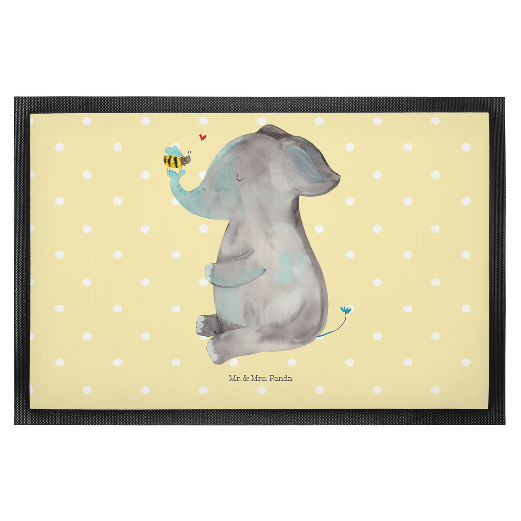 Fußmatte Elefant & Biene Elefant, Biene, Liebe, Liebesbeweis, Jahrestag, Liebesgeschenk, Heiratsantrag, Hochzeitsgeschenk, Liebesspruch Türvorleger, Schmutzmatte, Fußabtreter, Matte, Schmutzfänger, Fußabstreifer, Schmutzfangmatte, Türmatte, Motivfußmatte,  Haustürmatte, Vorleger  süße Tiermotive, gute Laune, lustige Sprüche, Tiere