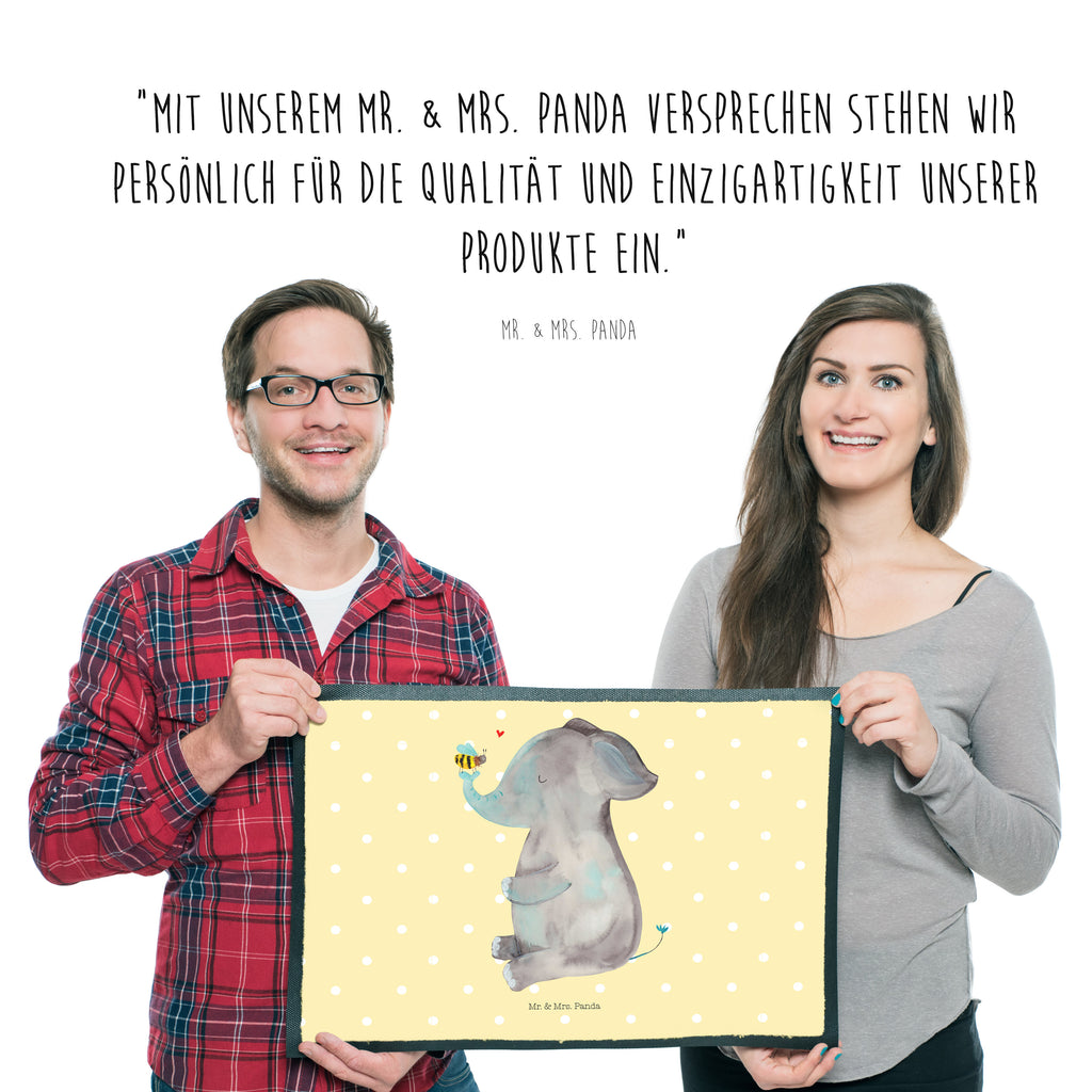 Fußmatte Elefant & Biene Elefant, Biene, Liebe, Liebesbeweis, Jahrestag, Liebesgeschenk, Heiratsantrag, Hochzeitsgeschenk, Liebesspruch Türvorleger, Schmutzmatte, Fußabtreter, Matte, Schmutzfänger, Fußabstreifer, Schmutzfangmatte, Türmatte, Motivfußmatte,  Haustürmatte, Vorleger  süße Tiermotive, gute Laune, lustige Sprüche, Tiere