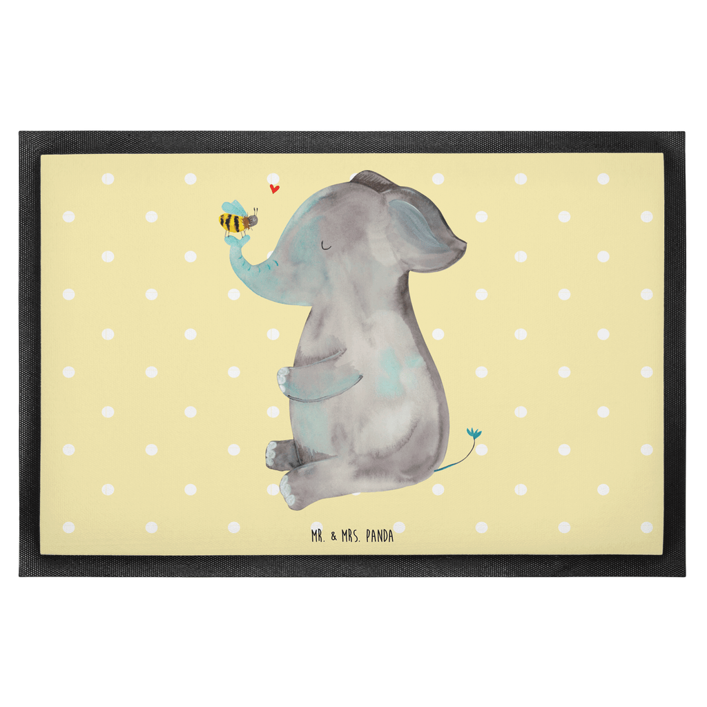 Fußmatte Elefant & Biene Elefant, Biene, Liebe, Liebesbeweis, Jahrestag, Liebesgeschenk, Heiratsantrag, Hochzeitsgeschenk, Liebesspruch Türvorleger, Schmutzmatte, Fußabtreter, Matte, Schmutzfänger, Fußabstreifer, Schmutzfangmatte, Türmatte, Motivfußmatte,  Haustürmatte, Vorleger  süße Tiermotive, gute Laune, lustige Sprüche, Tiere