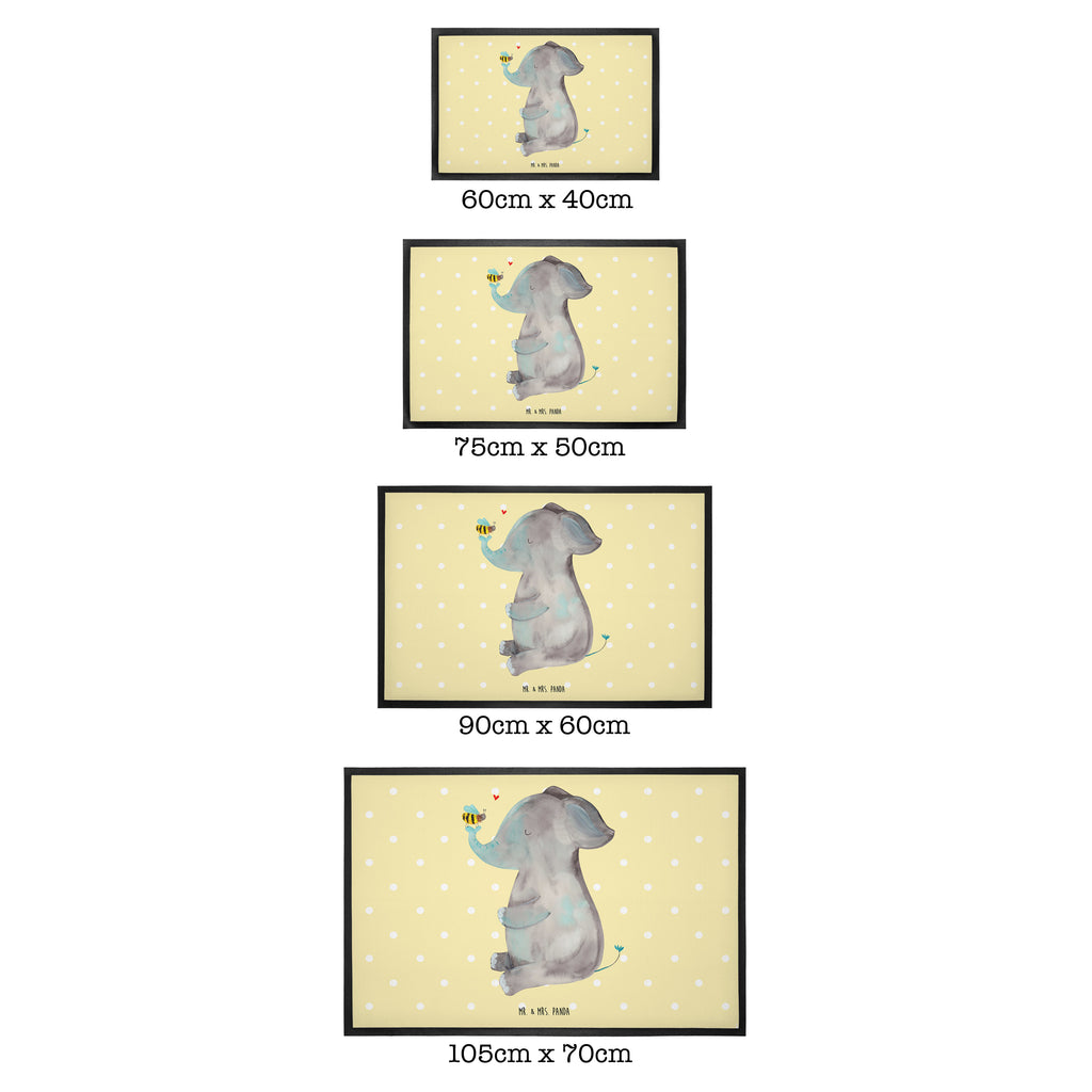Fußmatte Elefant & Biene Elefant, Biene, Liebe, Liebesbeweis, Jahrestag, Liebesgeschenk, Heiratsantrag, Hochzeitsgeschenk, Liebesspruch Türvorleger, Schmutzmatte, Fußabtreter, Matte, Schmutzfänger, Fußabstreifer, Schmutzfangmatte, Türmatte, Motivfußmatte,  Haustürmatte, Vorleger  süße Tiermotive, gute Laune, lustige Sprüche, Tiere