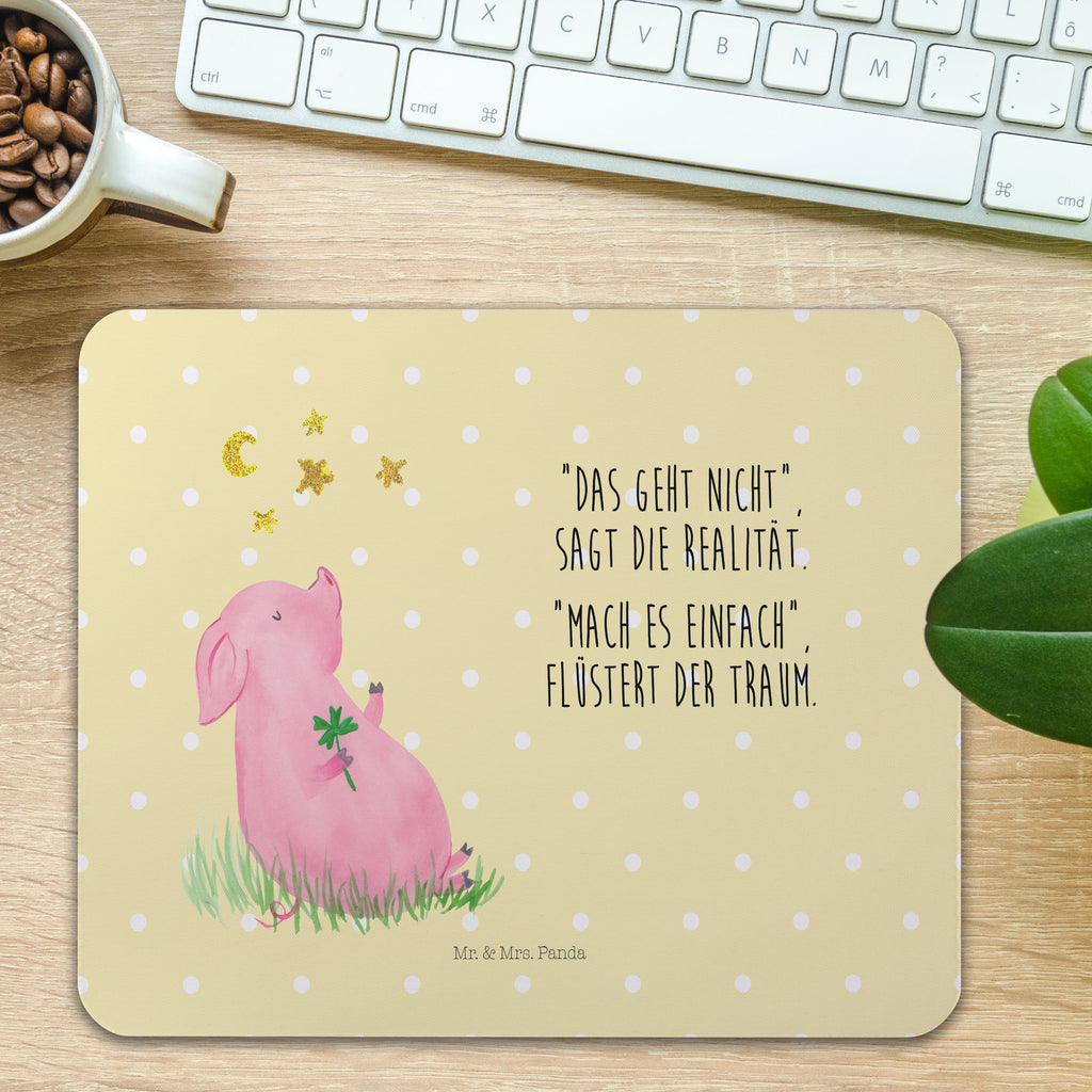 Mauspad Glücksschwein Mousepad, Computer zubehör, Büroausstattung, PC Zubehör, Arbeitszimmer, Mauspad, Einzigartiges Mauspad, Designer Mauspad, Tiermotive, Gute Laune, lustige Sprüche, Tiere, Glücksschwein. Glück, Schwein, Schweinchen, Sterne, Sernchen, Ziele, Träume, Motivation, Glücksbringer